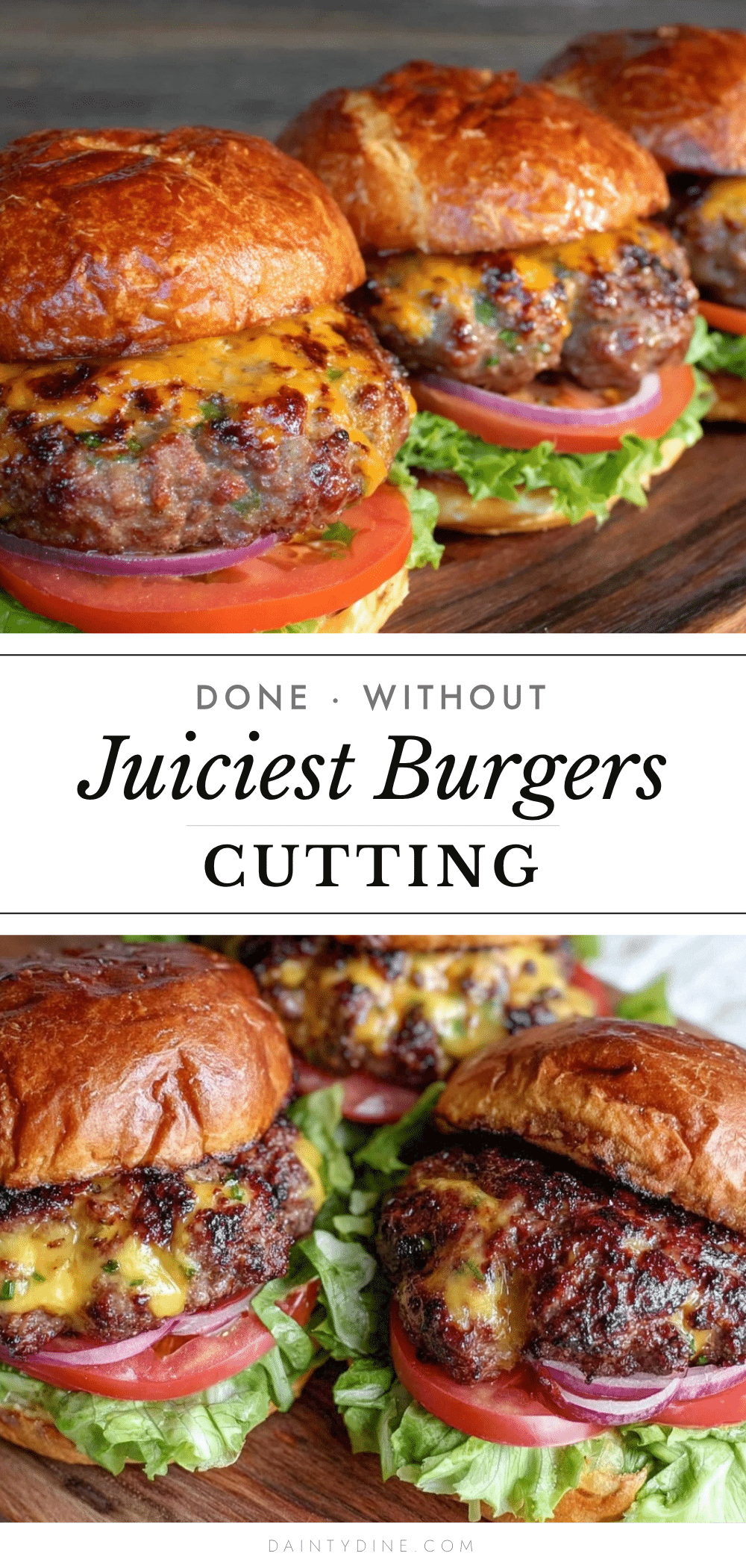 burgers done without cutting recipe