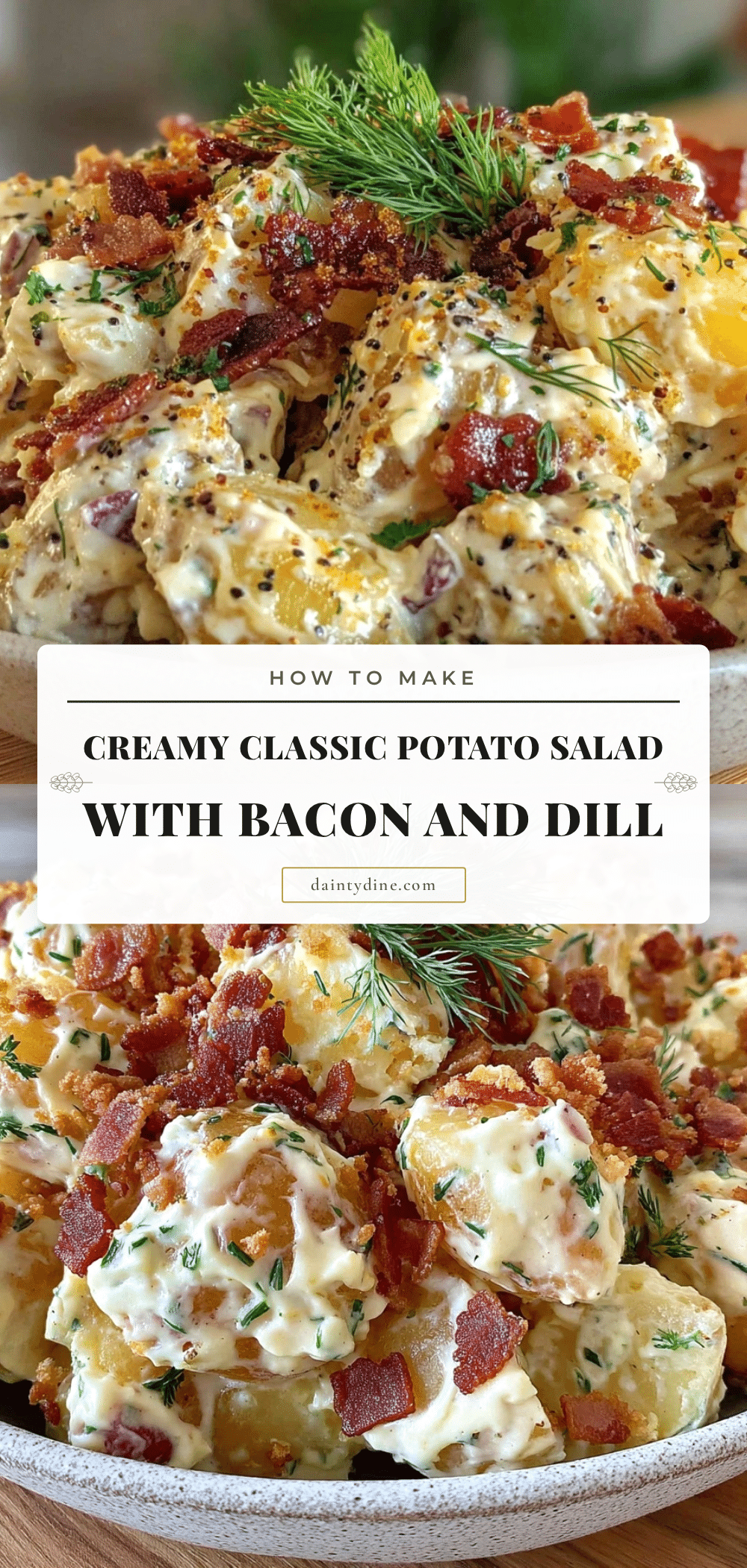 classic potato salad with bacon and dill recipe
