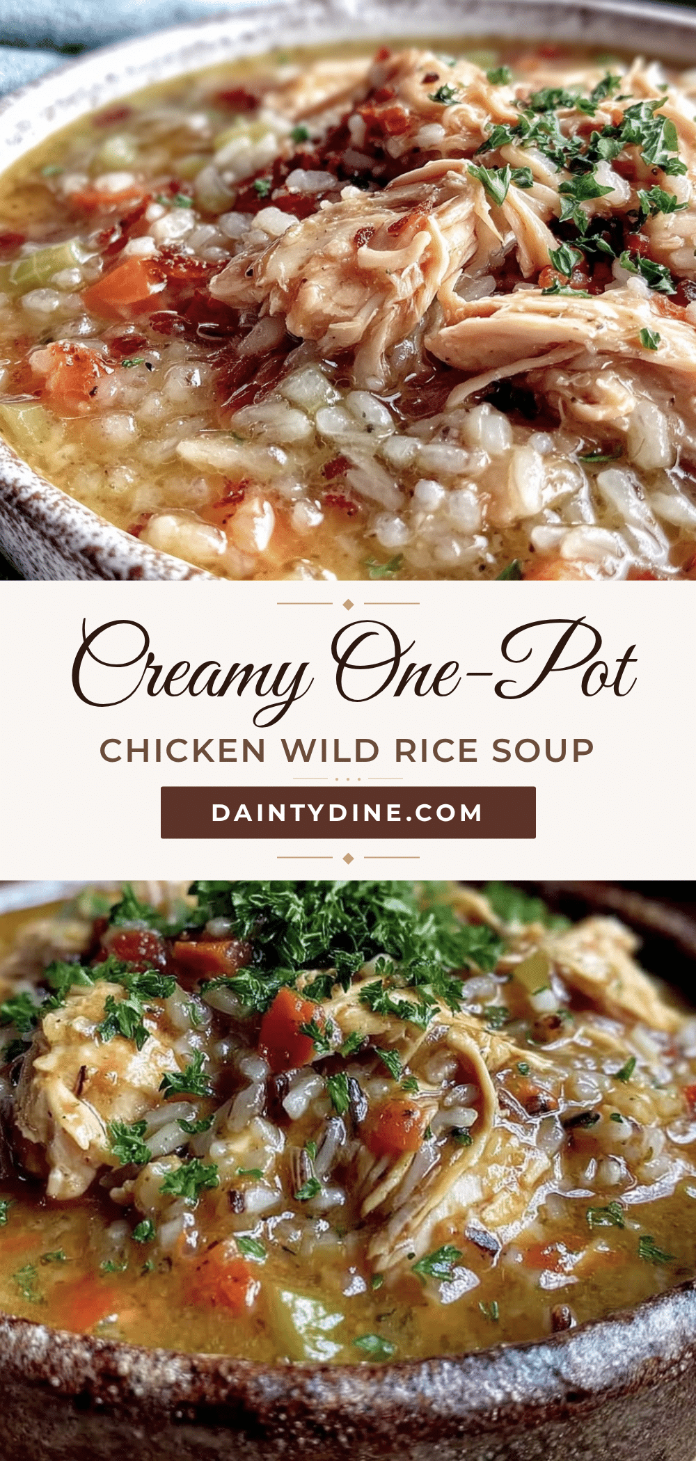 creamy one-pot chicken and wild rice soup recipe
