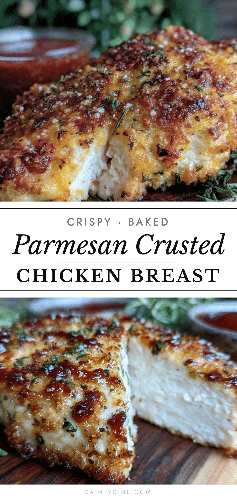 crispy baked parmesan crusted chicken breast recipe