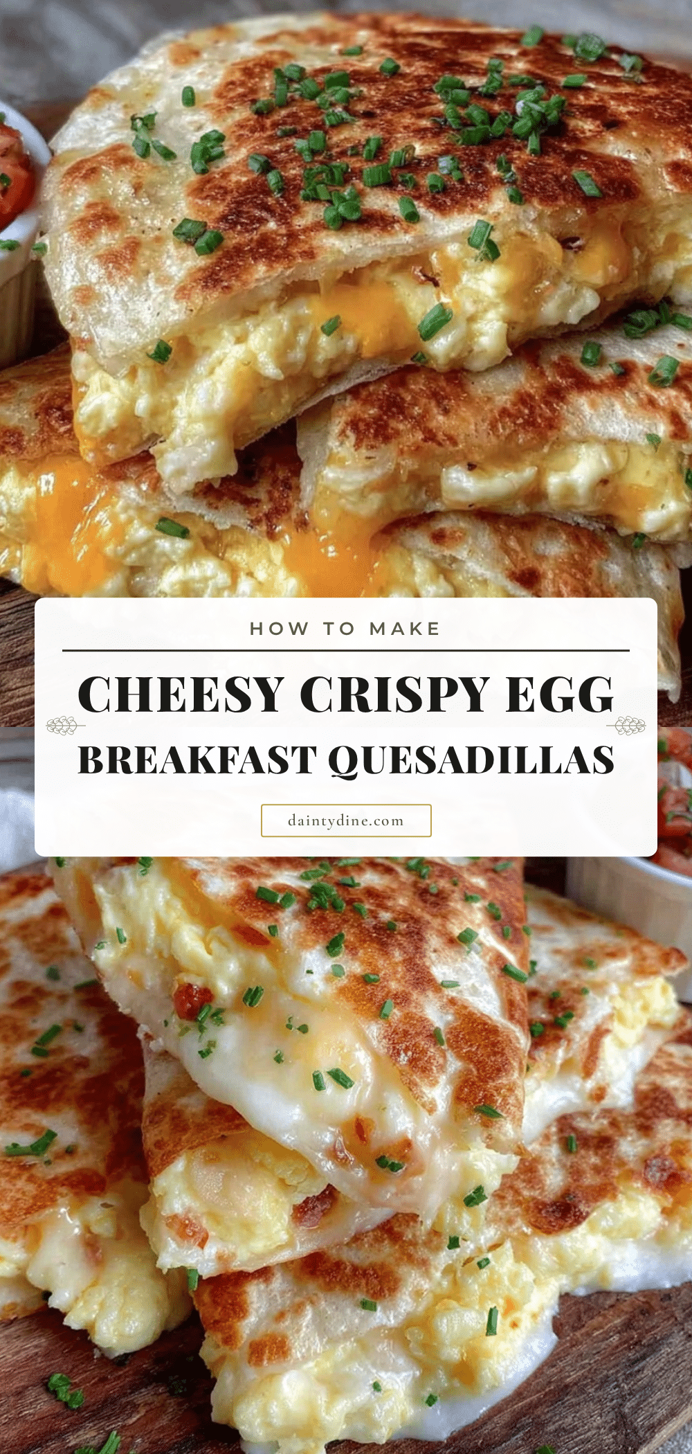 crispy egg and cheese breakfast quesadilla recipe