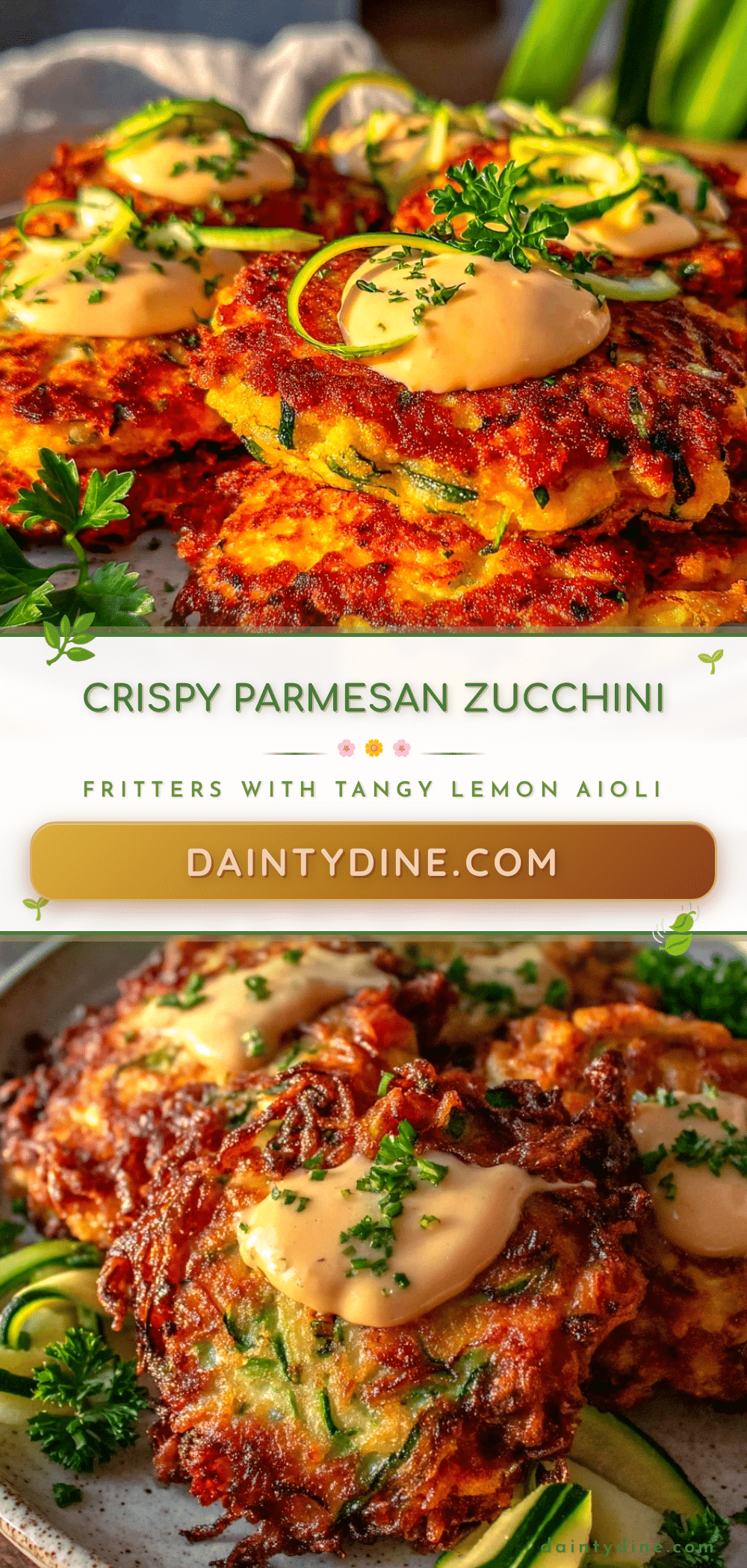 crispy parmesan zucchini fritters recipe