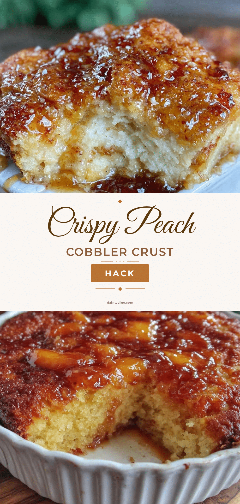 crispy peach cobbler crust hack recipe