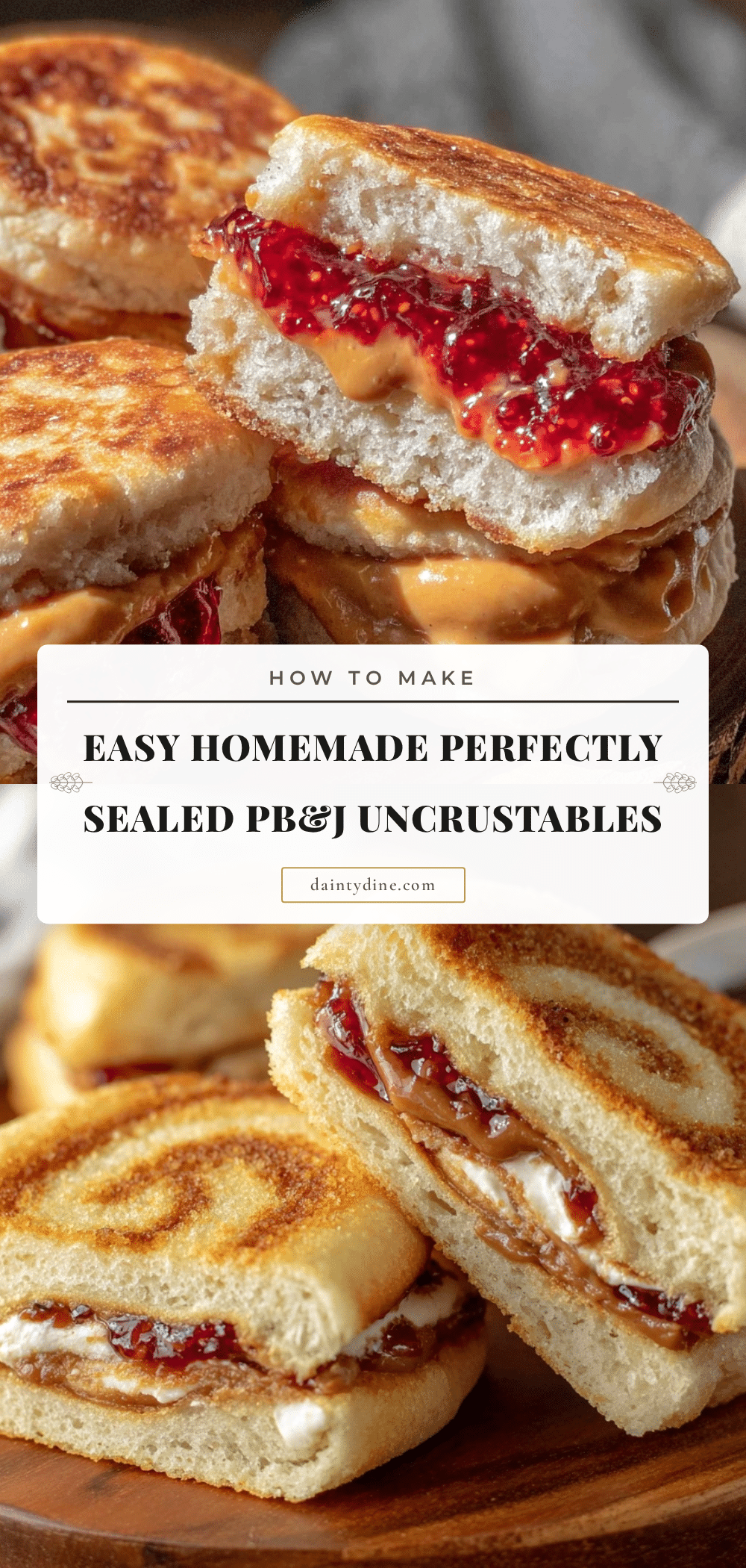 Easy Homemade Uncrustables PB&J Sandwiches recipe
