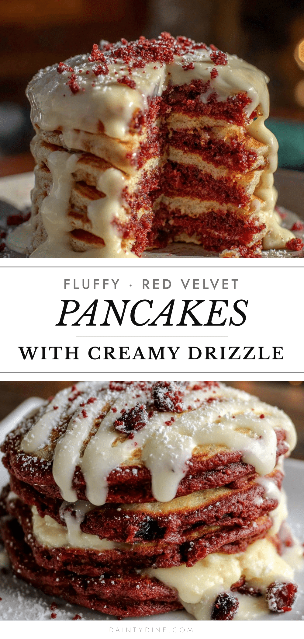 fluffy red velvet pancakes recipe