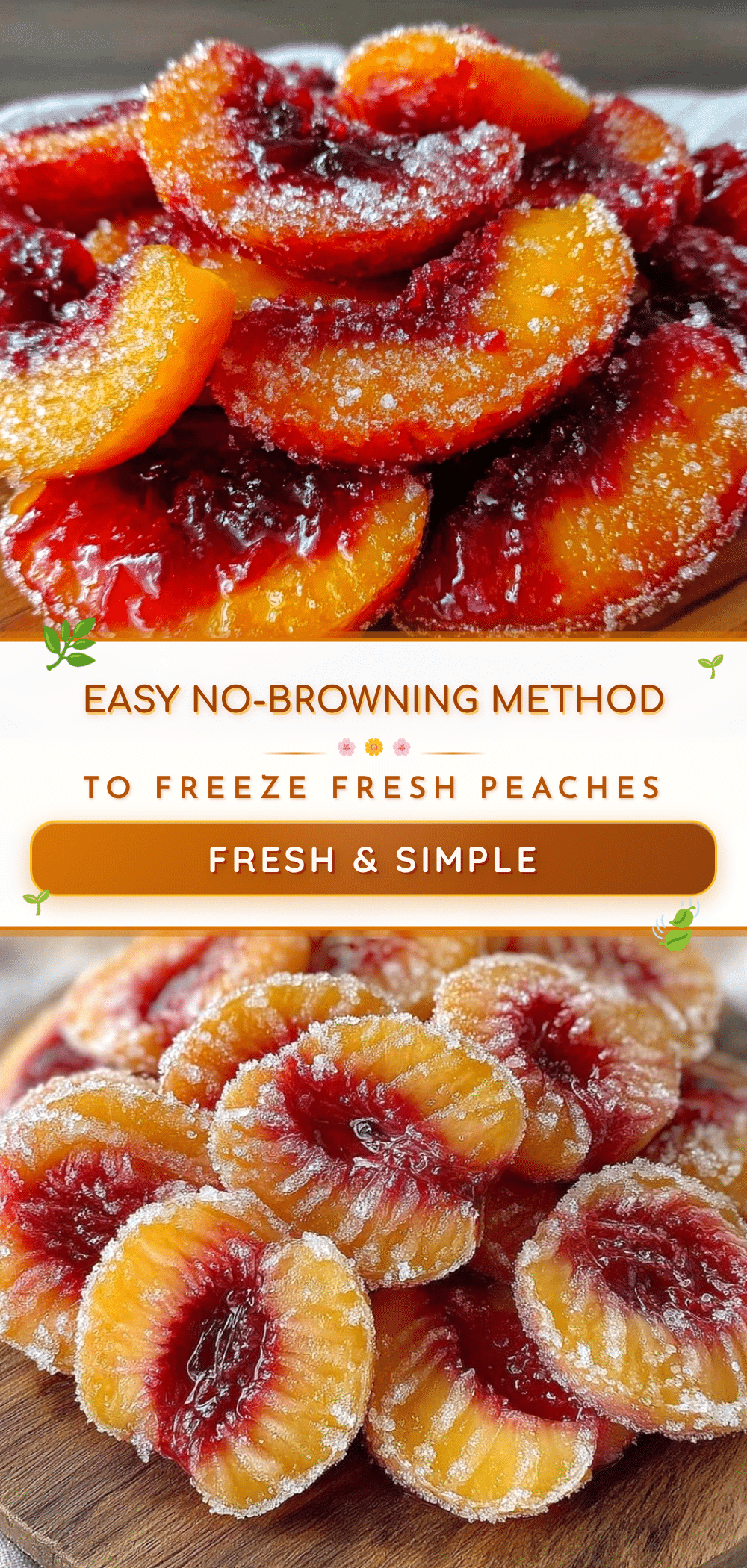 freeze fresh peaches without browning recipe