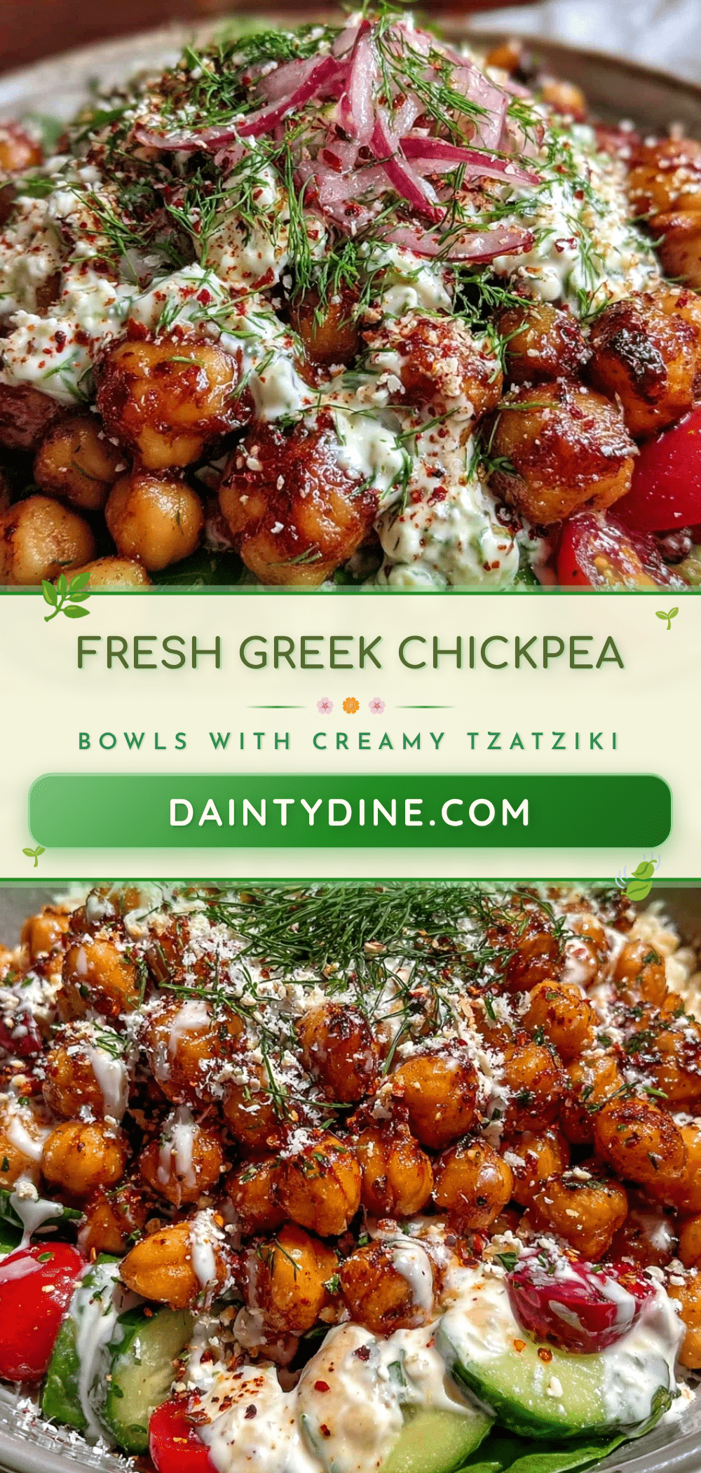Fresh Greek Chickpea Bowl recipe