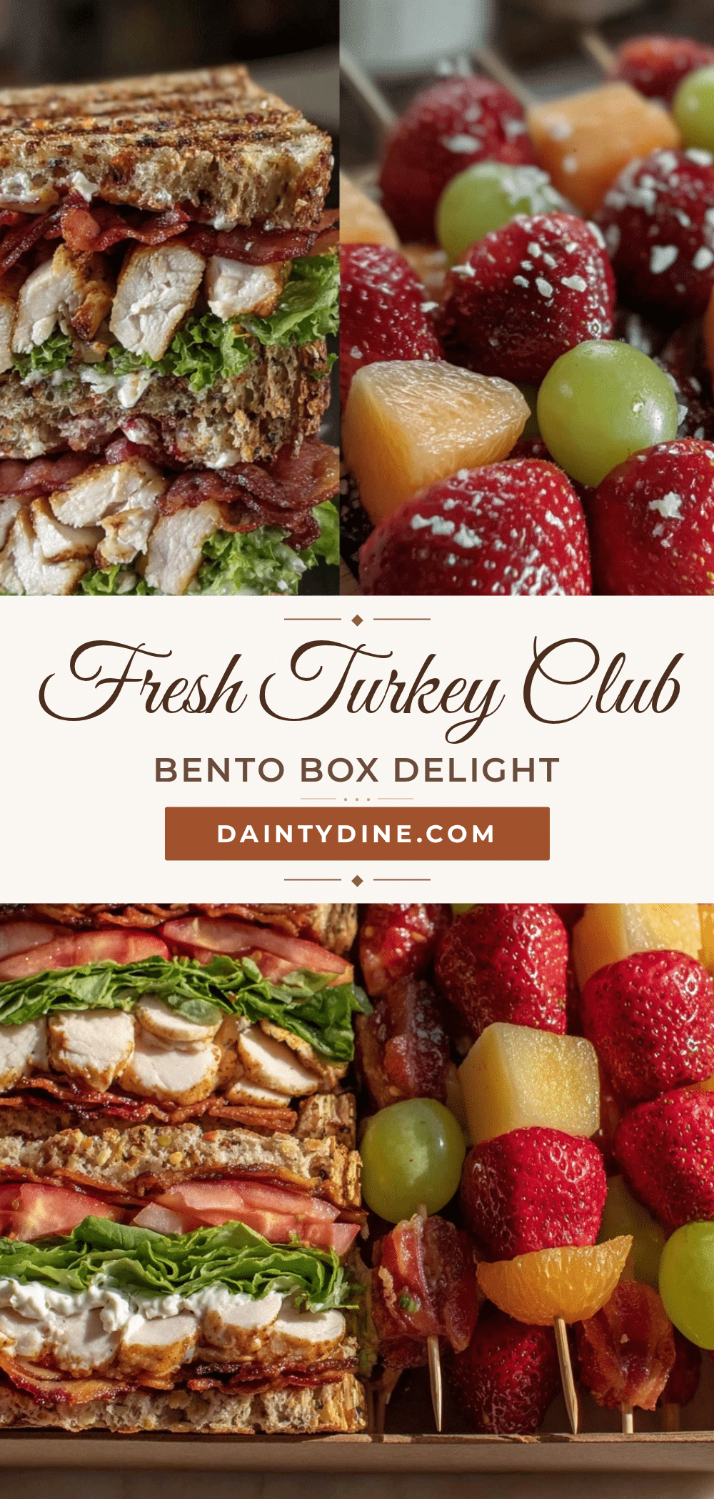 Fresh Turkey Club Bento Box recipe