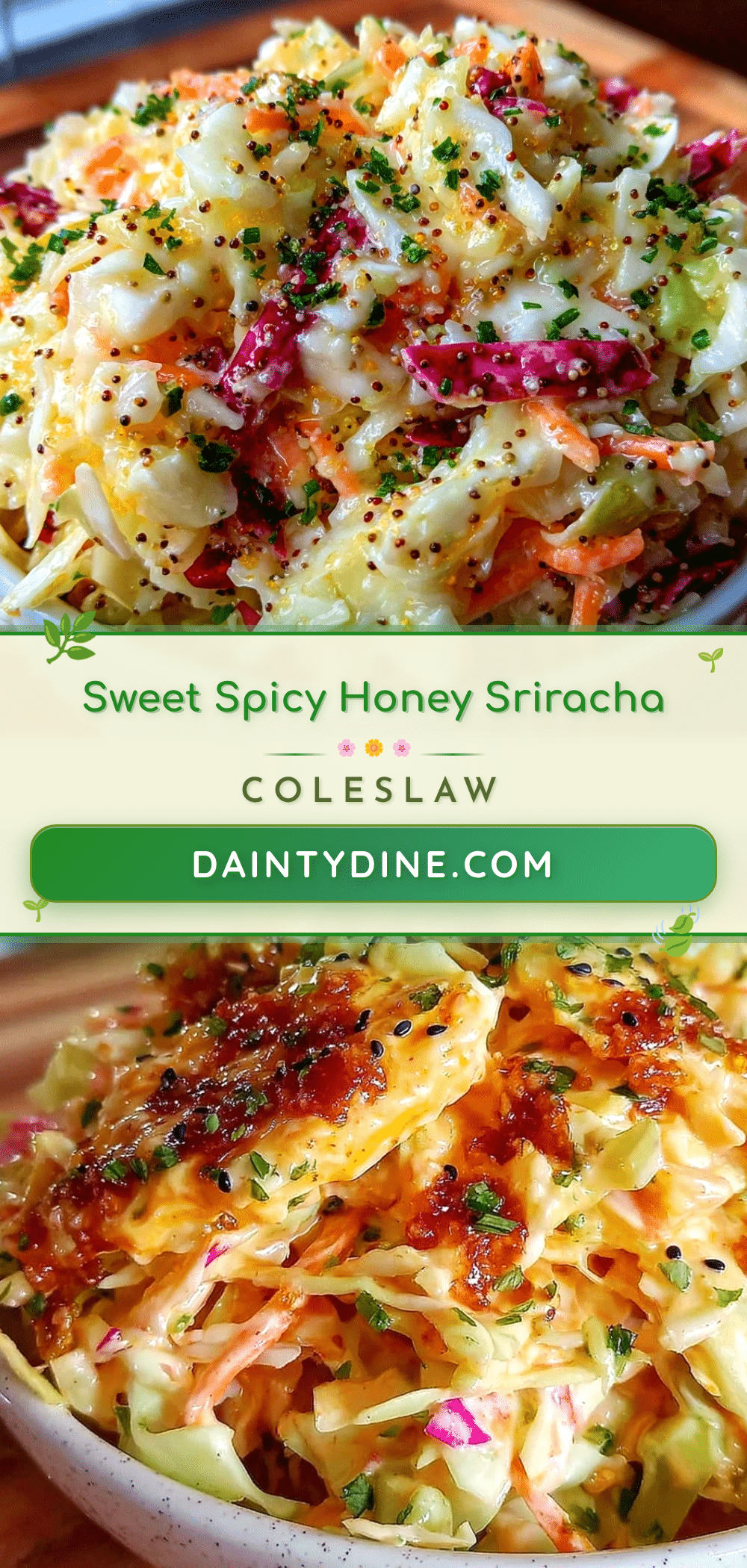 honey sriracha coleslaw recipe