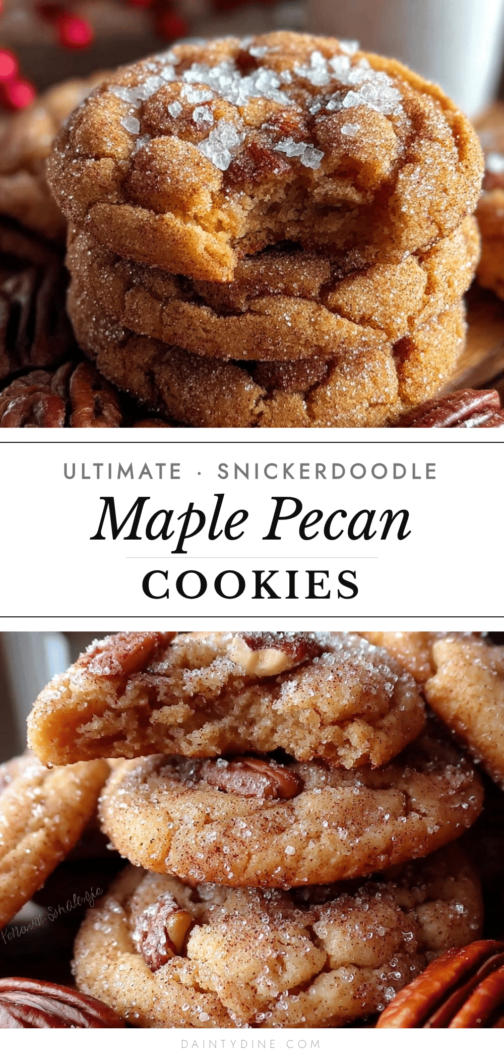 maple pecan snickerdoodle cookies recipe