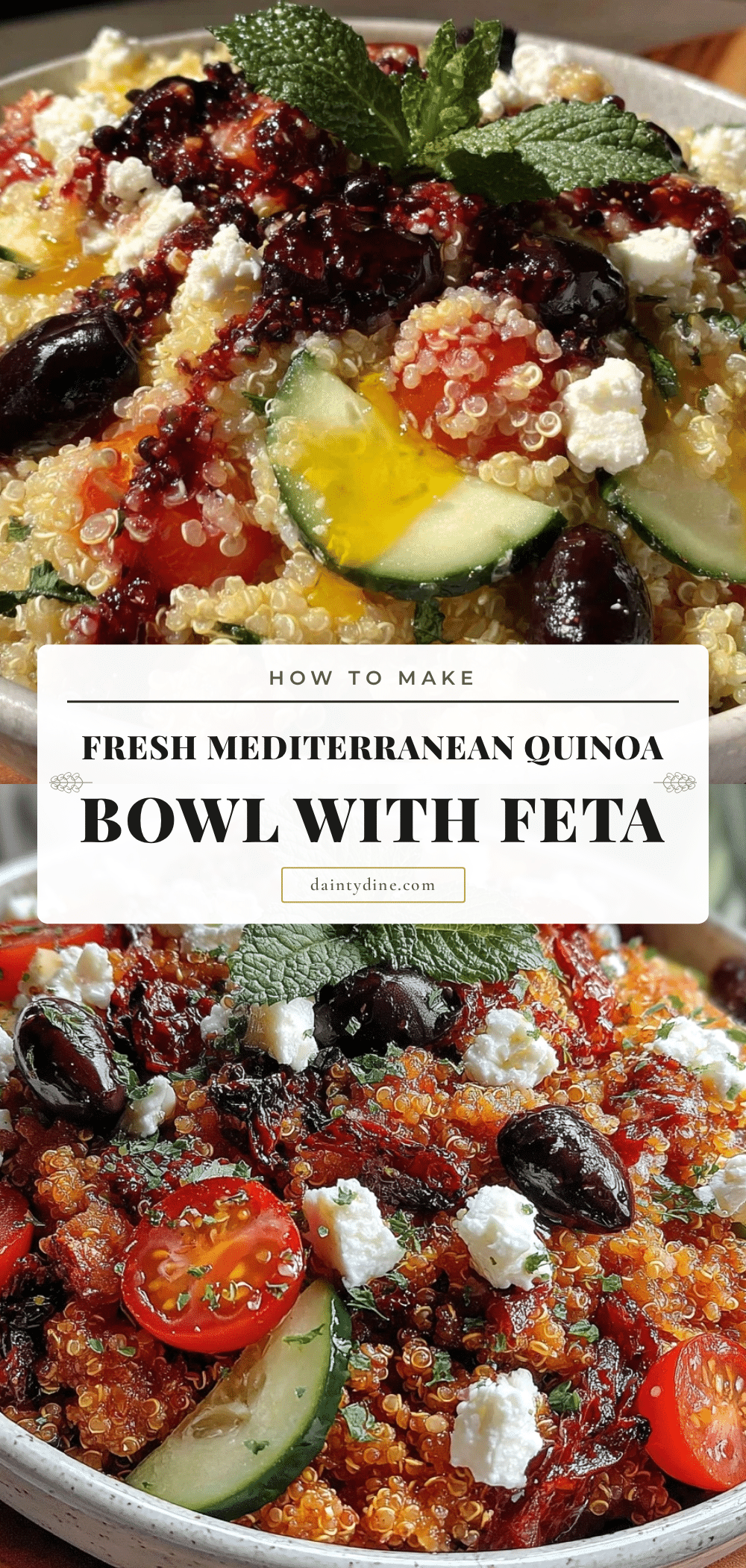 Mediterranean quinoa bowl recipe