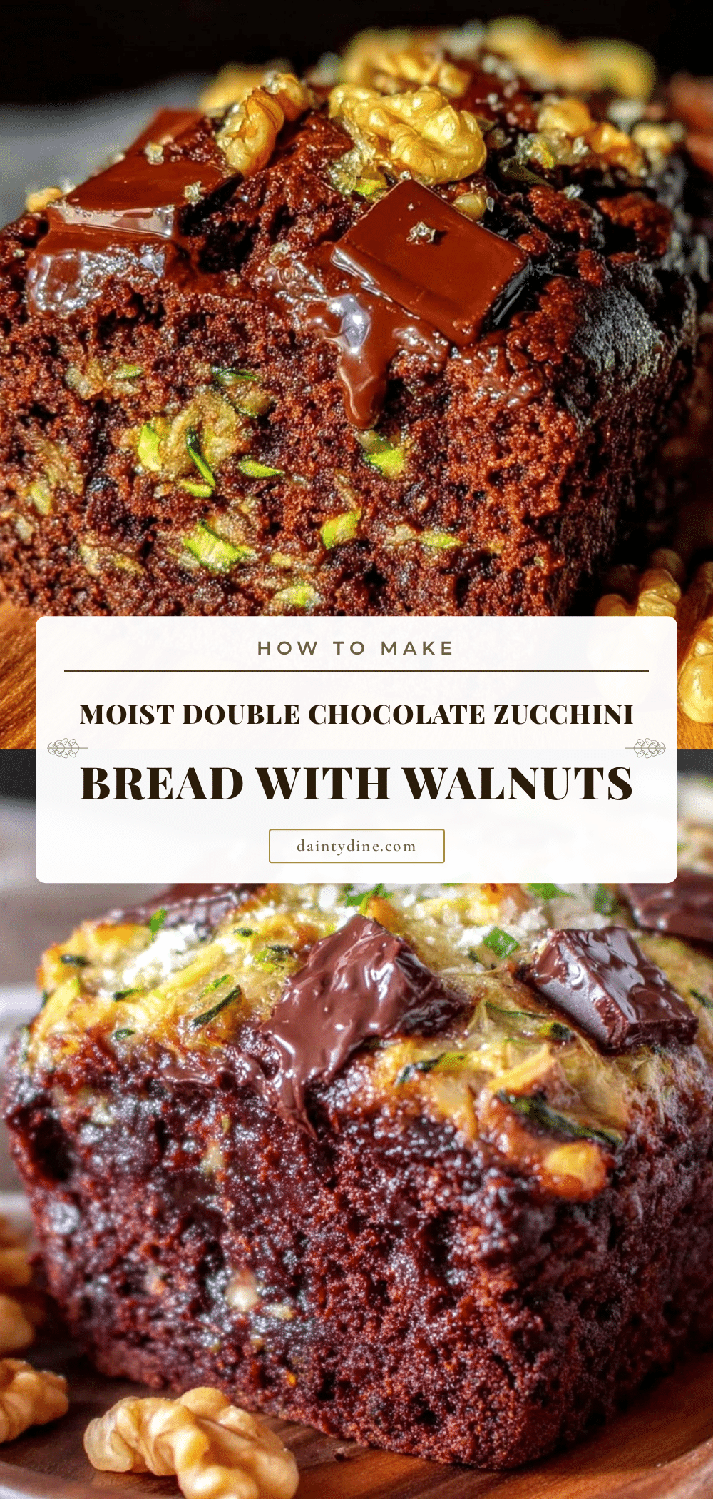 moist double chocolate zucchini bread recipe