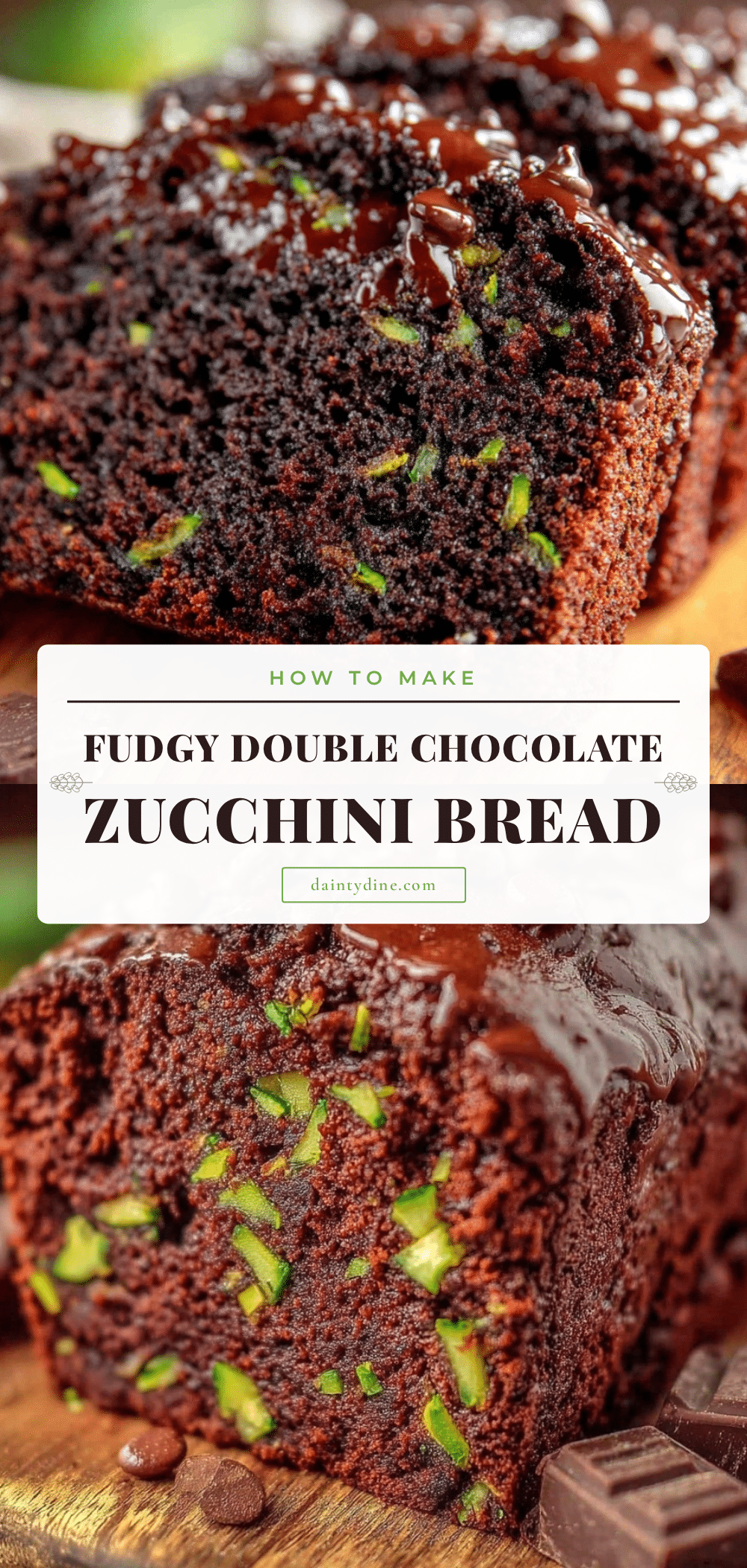 moist double chocolate zucchini bread recipe