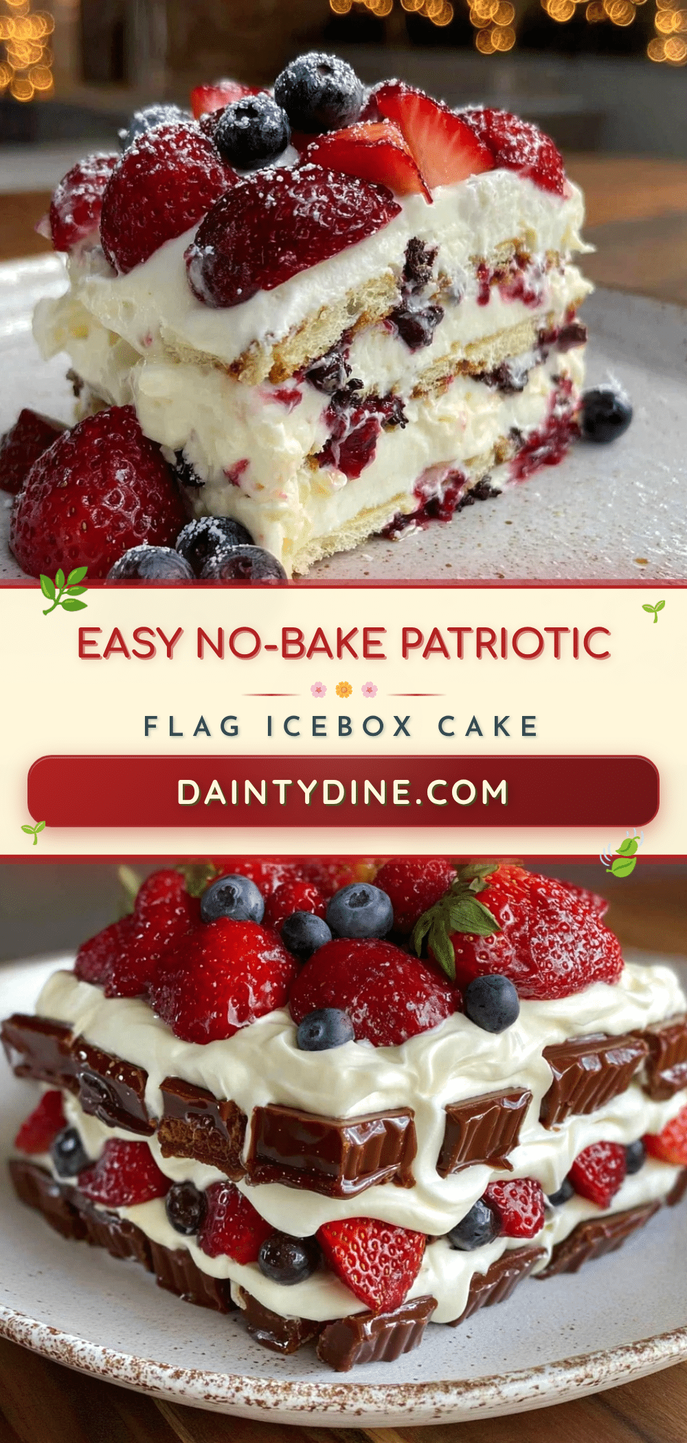 no bake flag icebox cake recipe