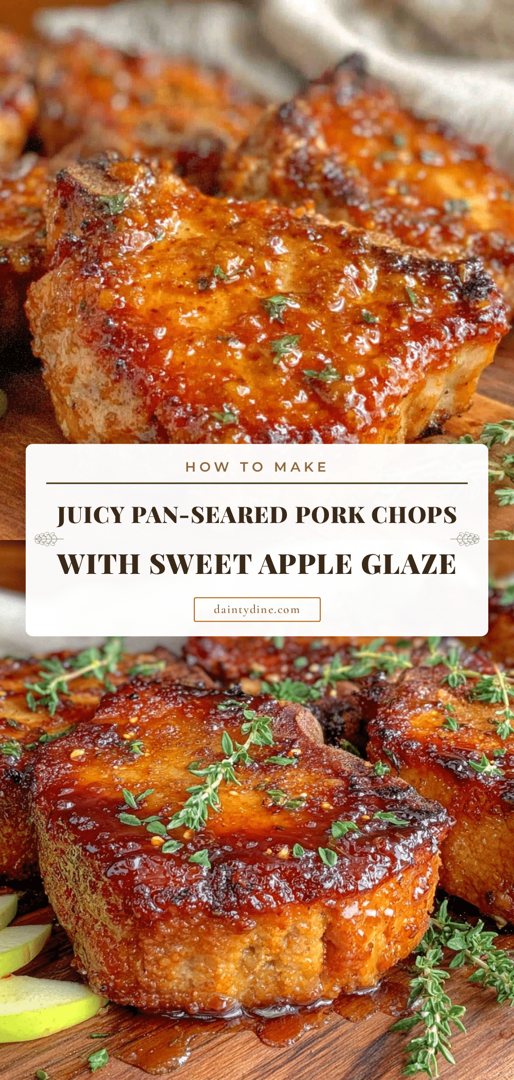 pan-seared pork chops apple cider glaze recipe