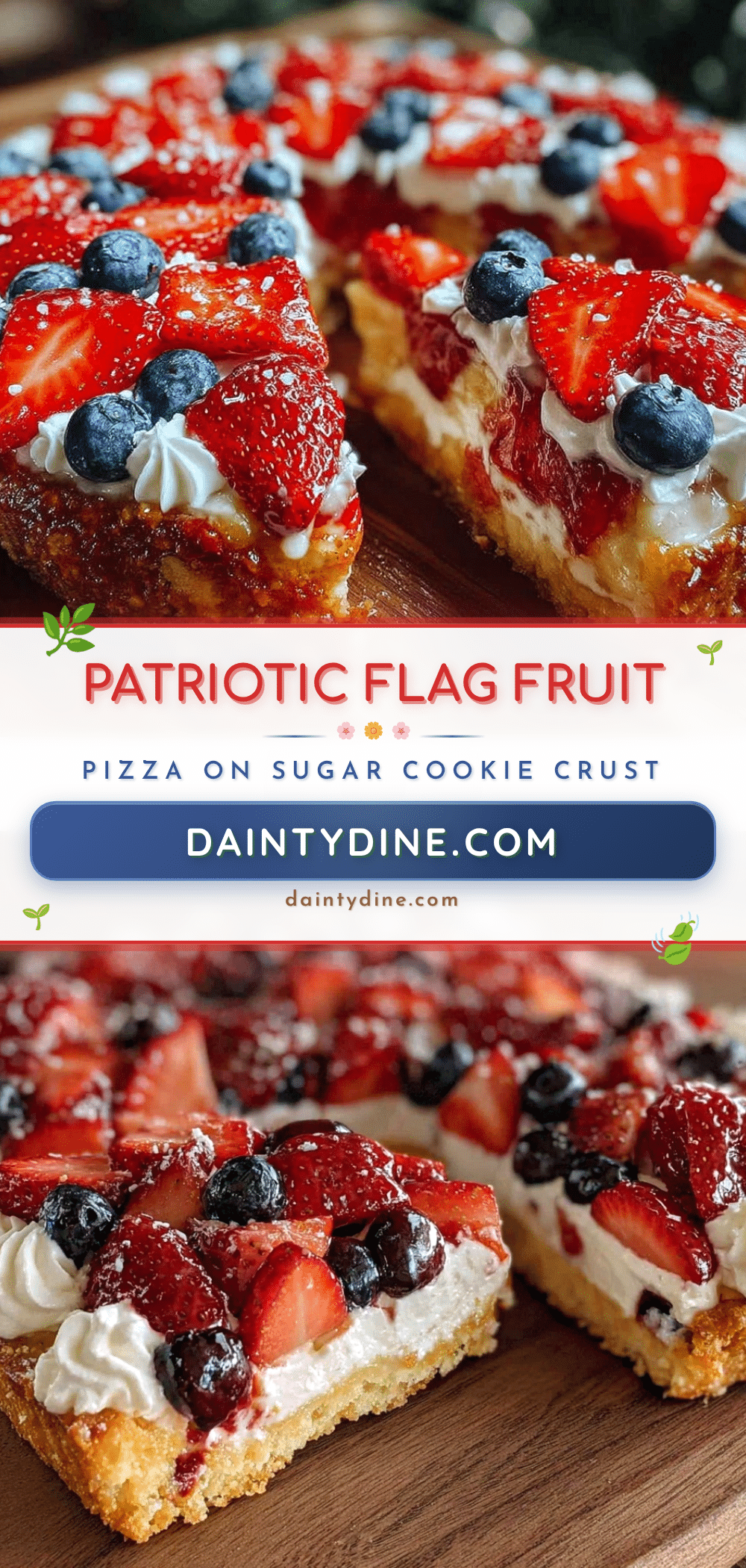 patriotic flag fruit pizza recipe