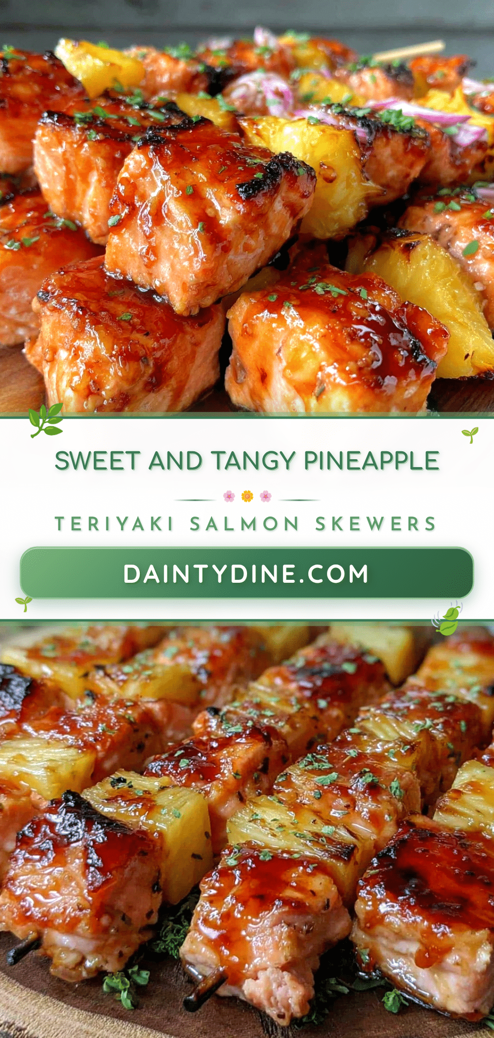 pineapple teriyaki salmon skewers recipe