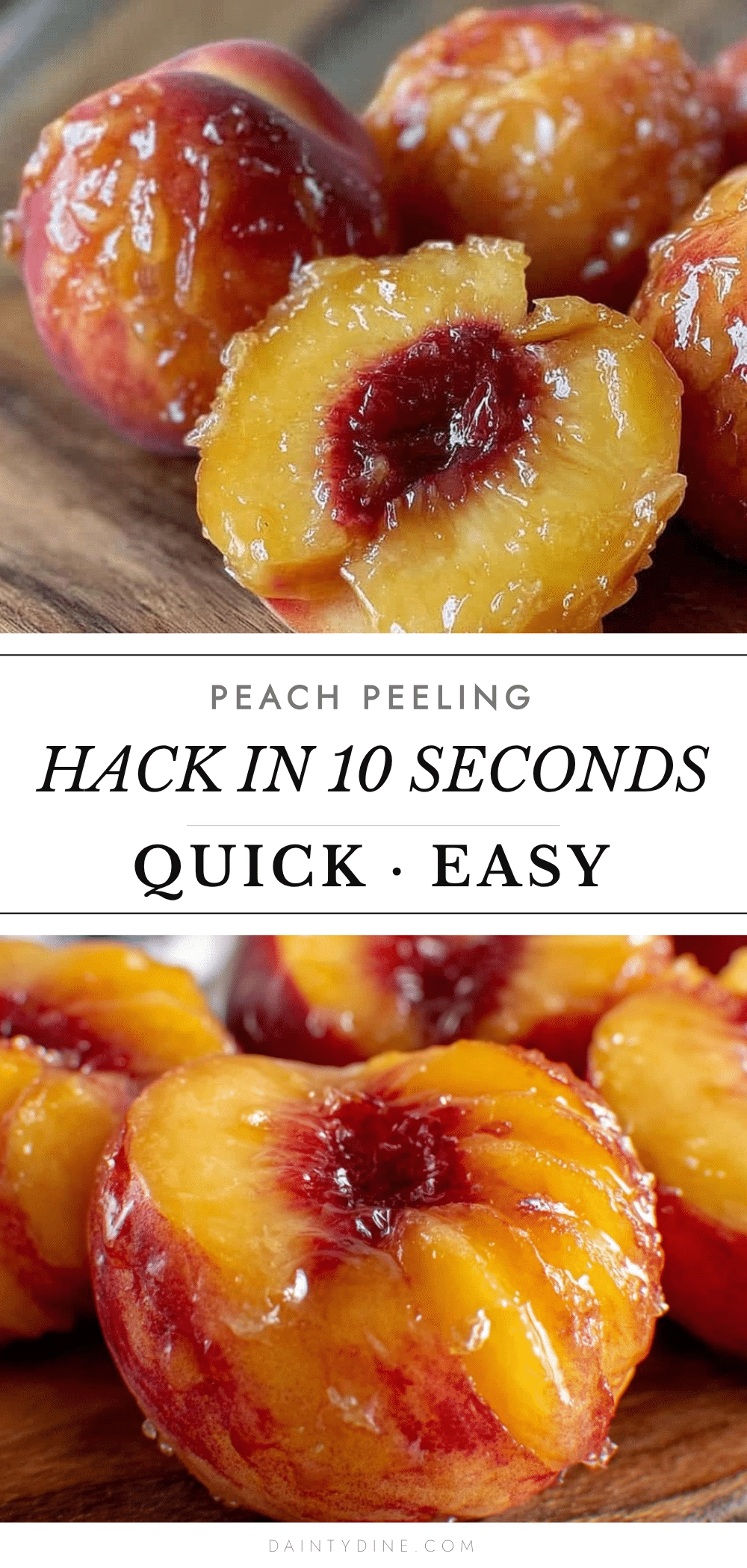 quick peach peeling hack recipe