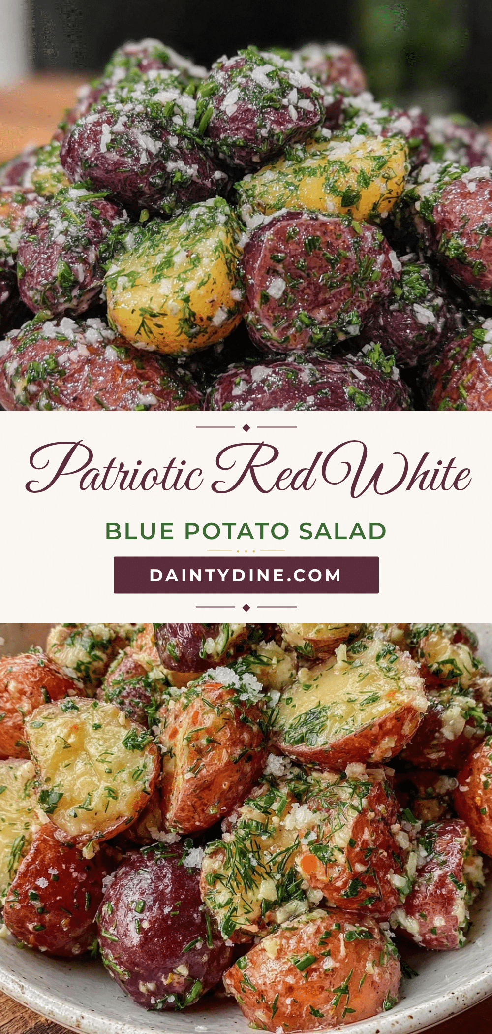 red white and blue potato salad recipe