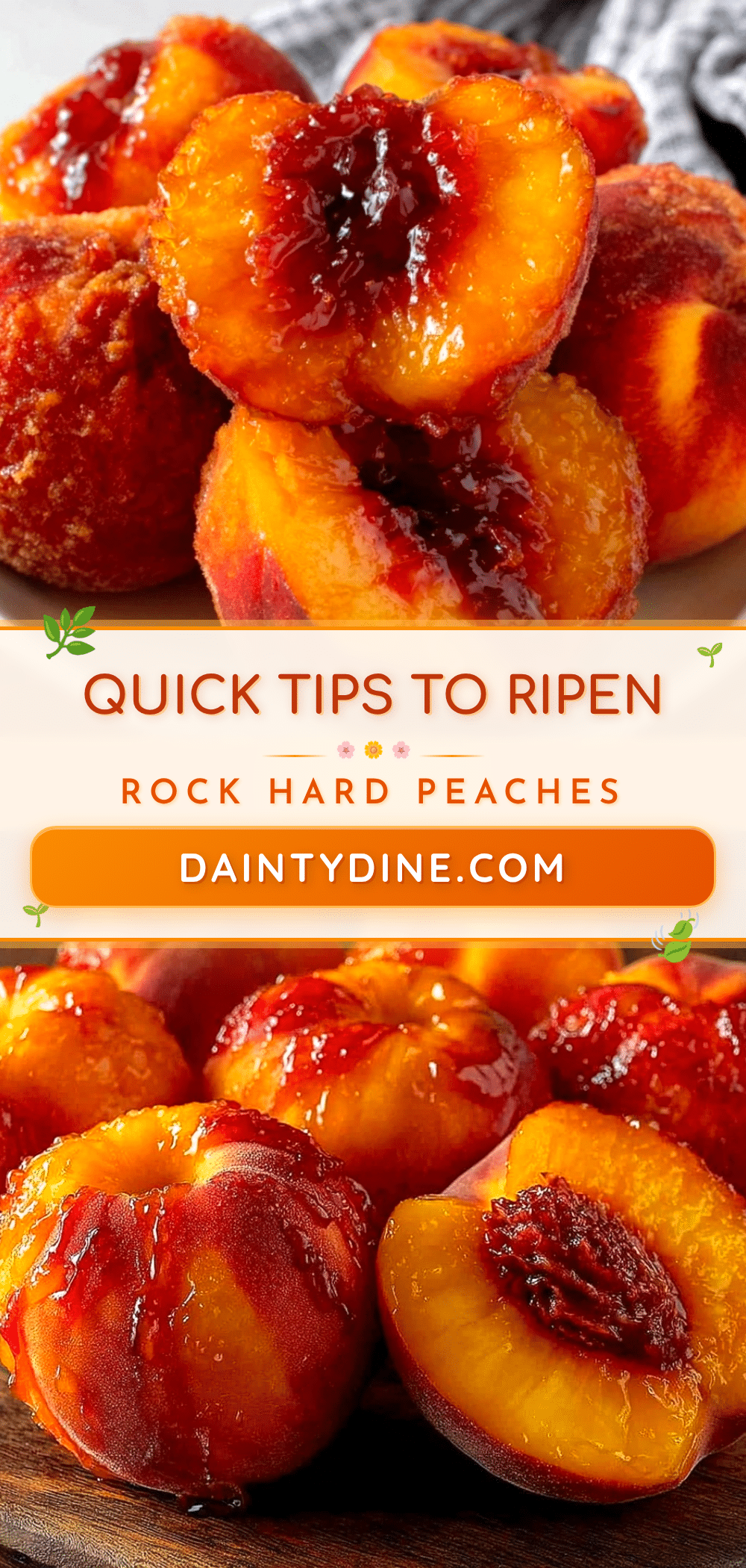 ripen rock hard peaches fast recipe