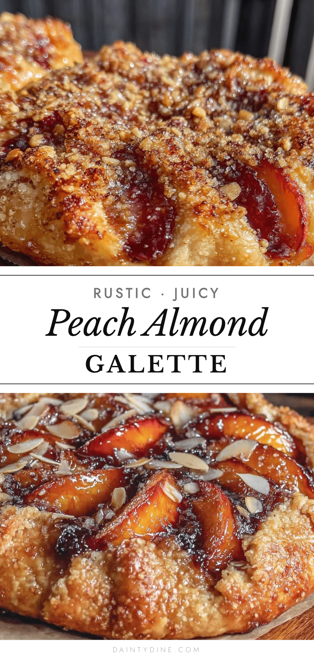 rustic peach and almond galette recipe
