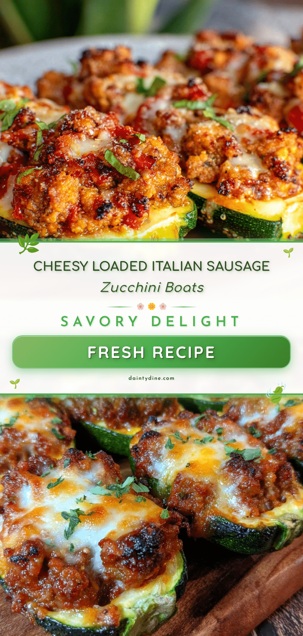 savory loaded zucchini boats with italian sausage recipe
