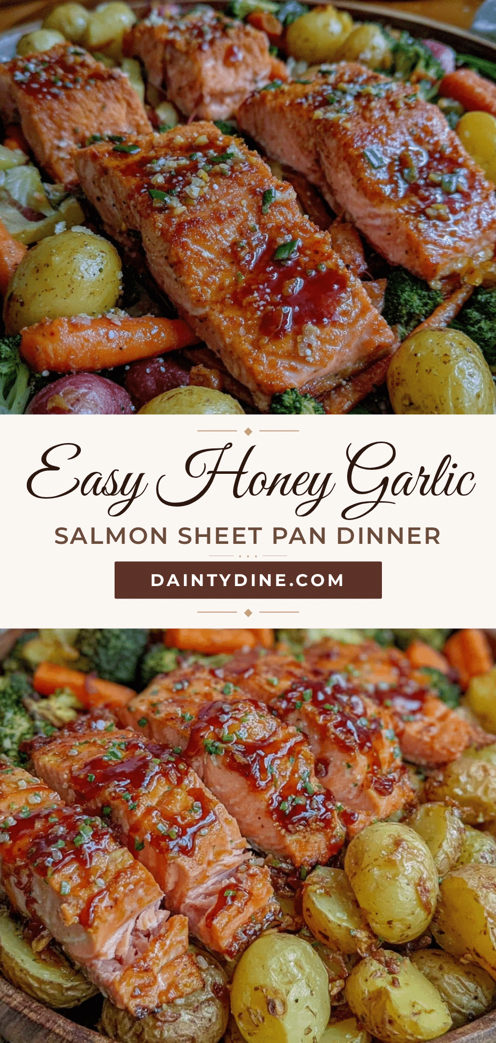 sheet pan honey garlic salmon recipe