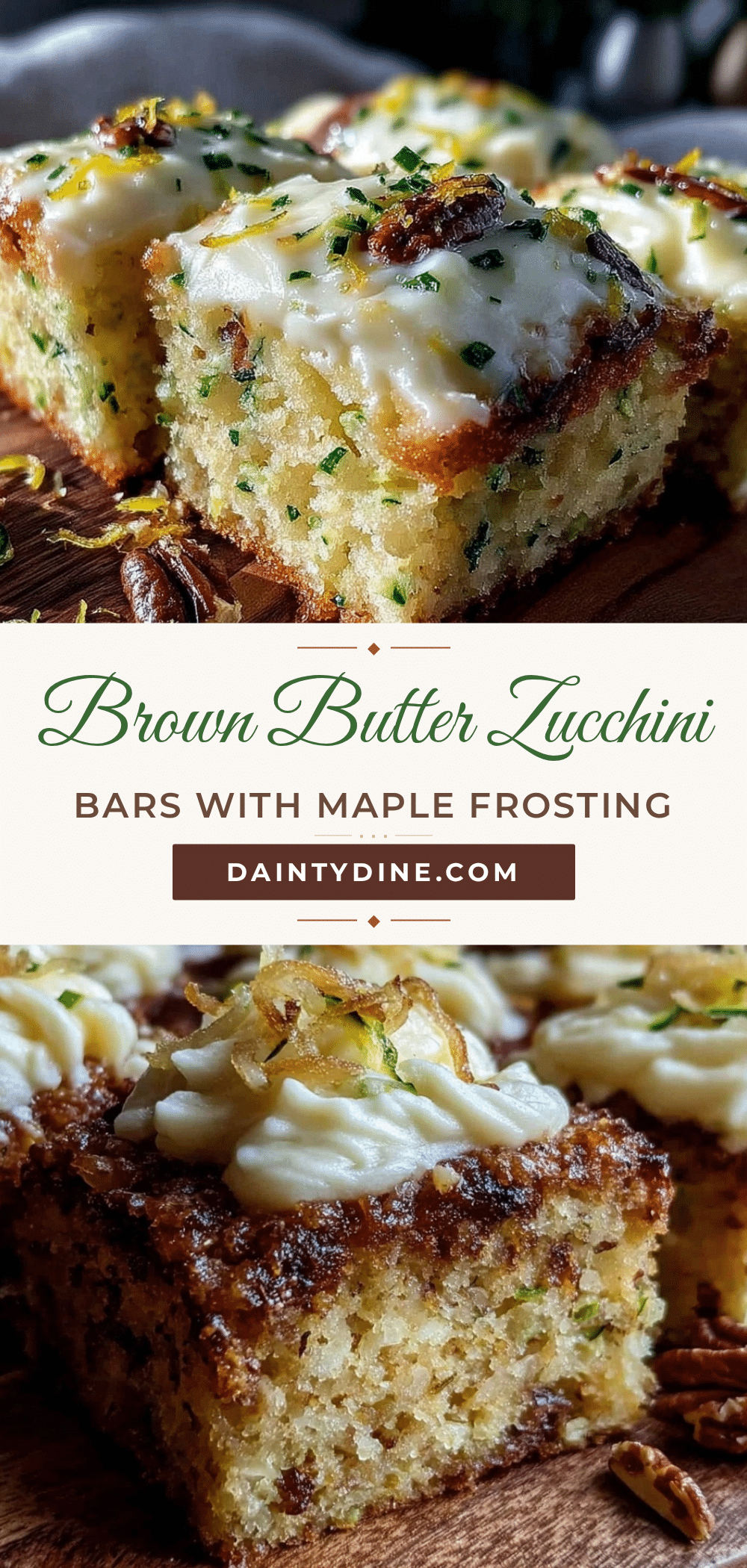 brown butter zucchini bars recipe