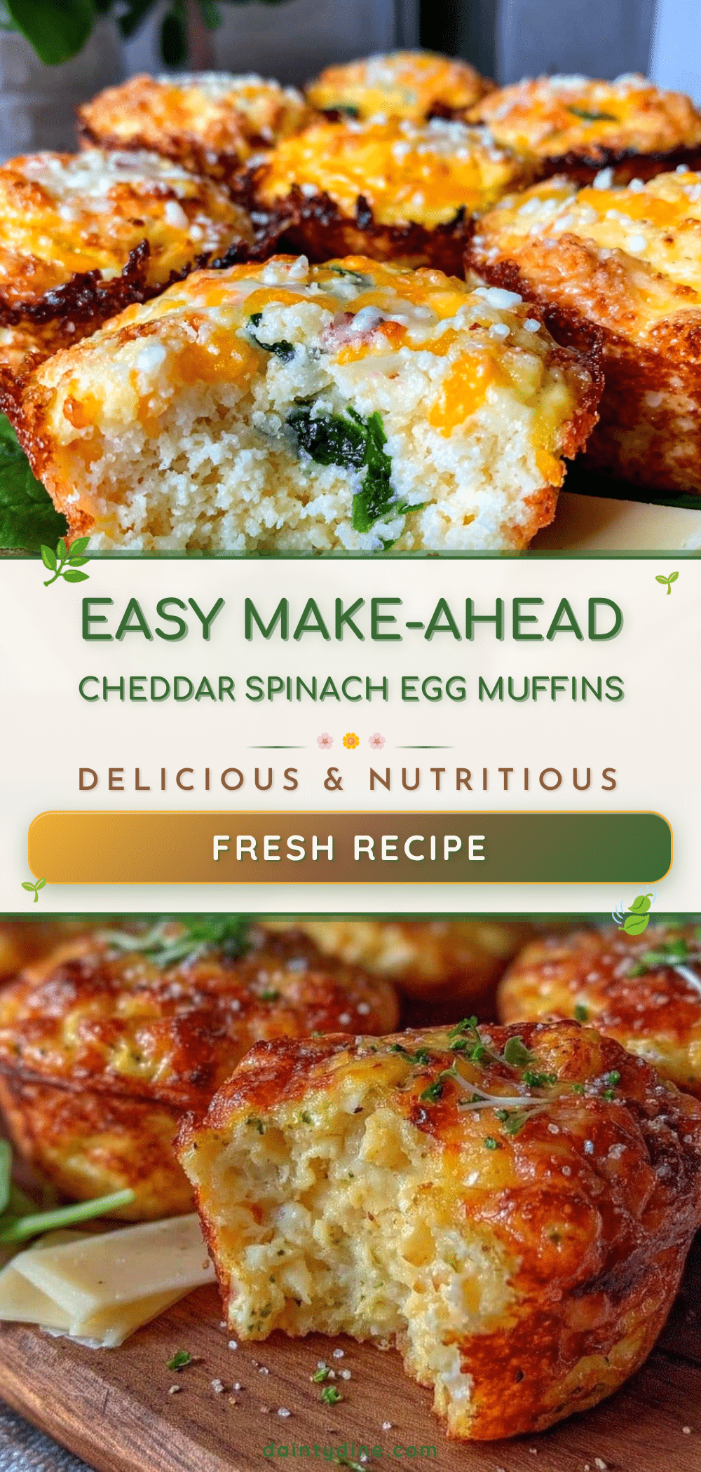 cheddar spinach egg muffins recipe
