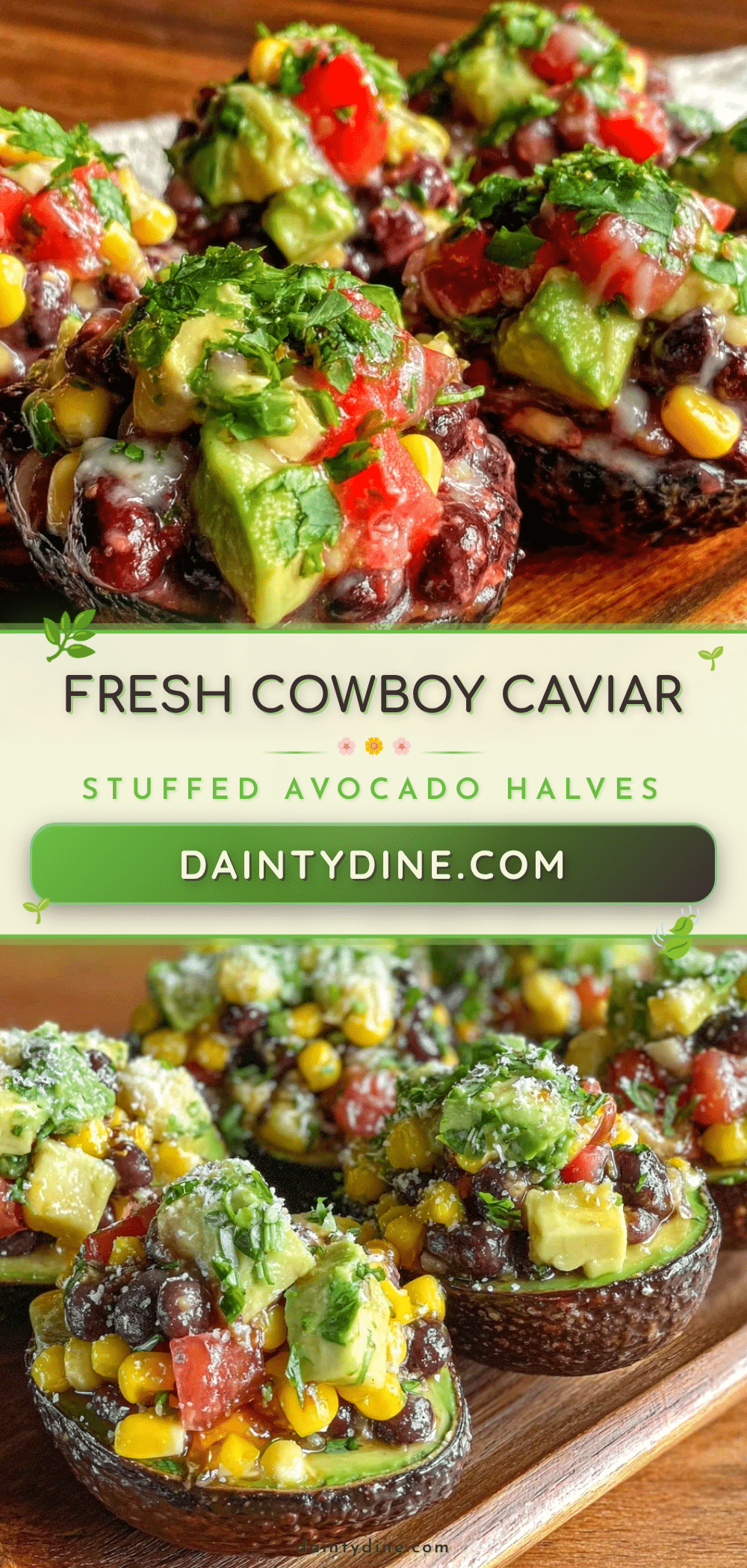 cowboy caviar stuffed avocado recipe