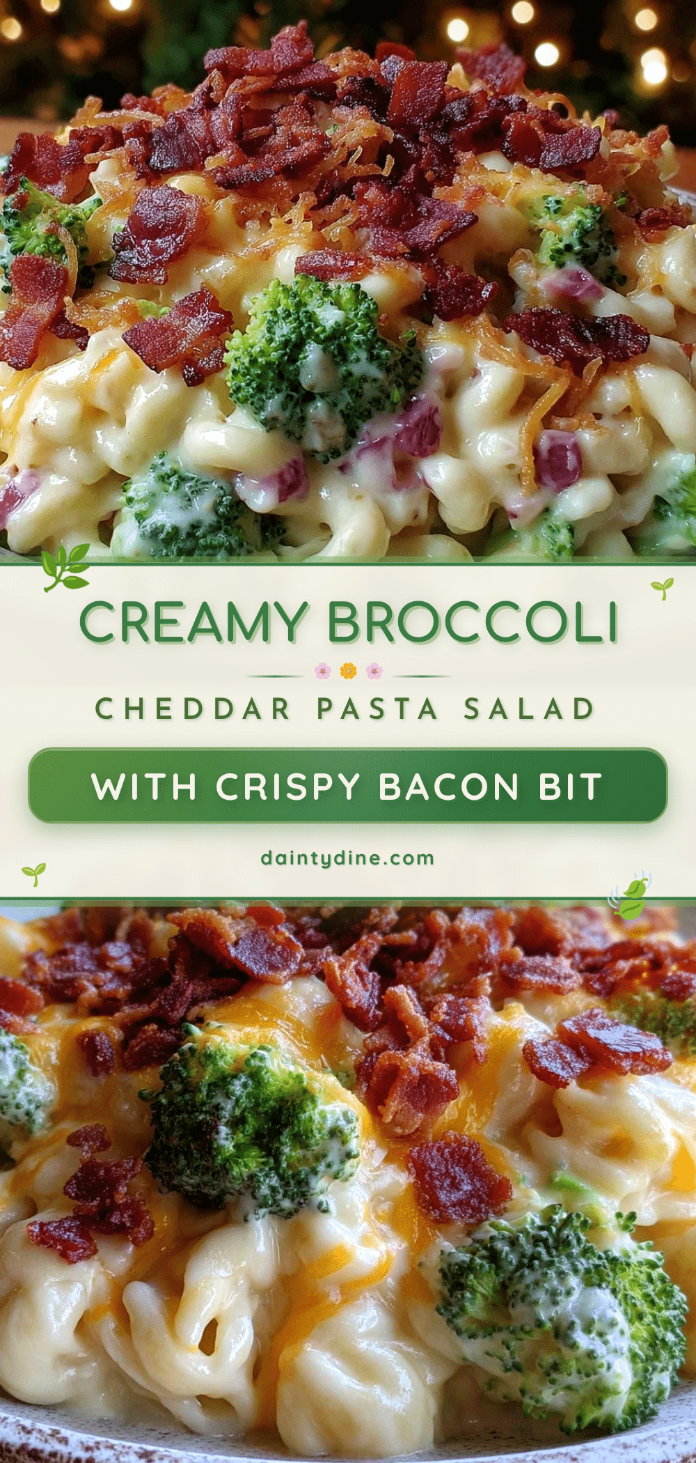 creamy broccoli cheddar pasta salad recipe