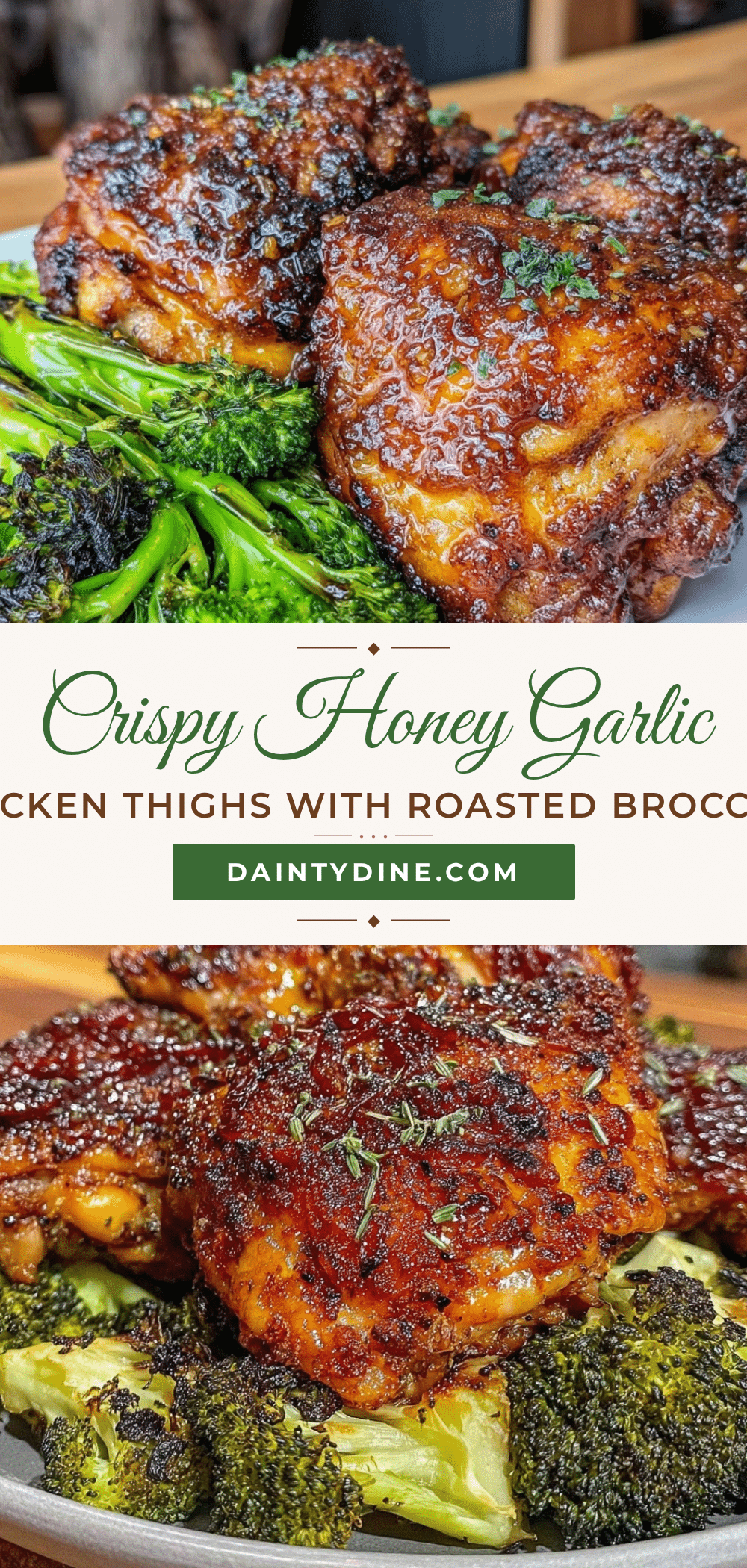 crispy honey garlic chicken thighs recipe
