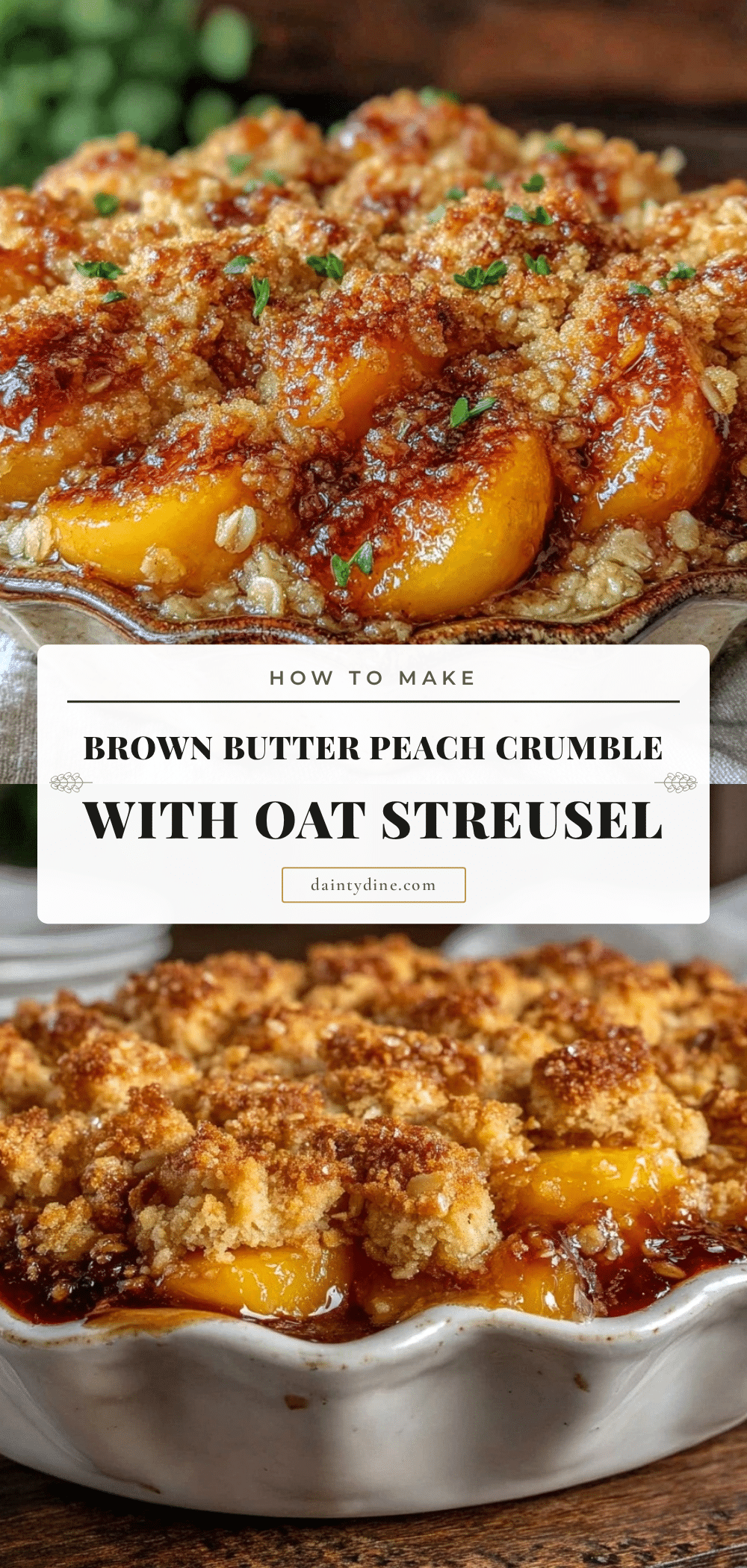 crispy peach crumble recipe