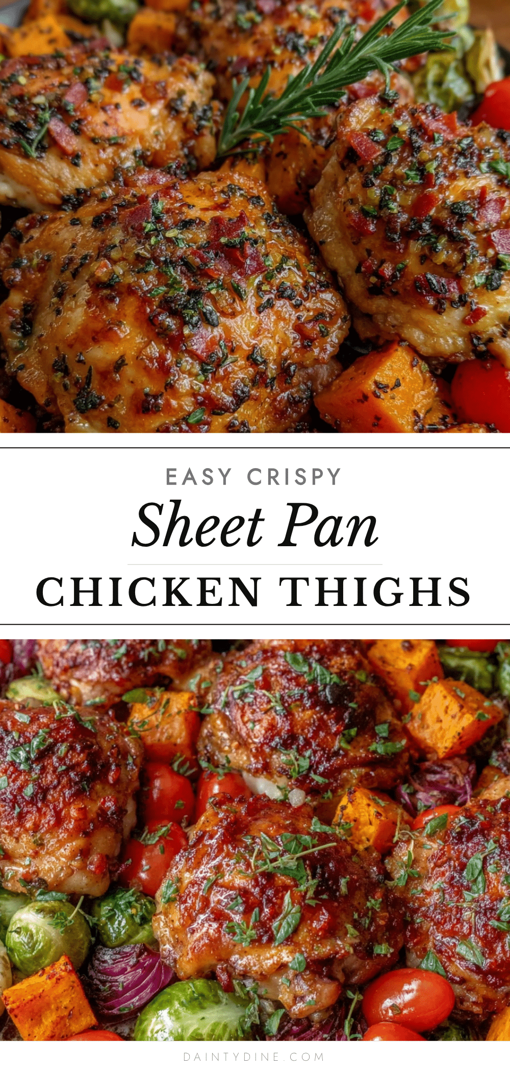 crispy sheet pan chicken thigh meal prep recipe