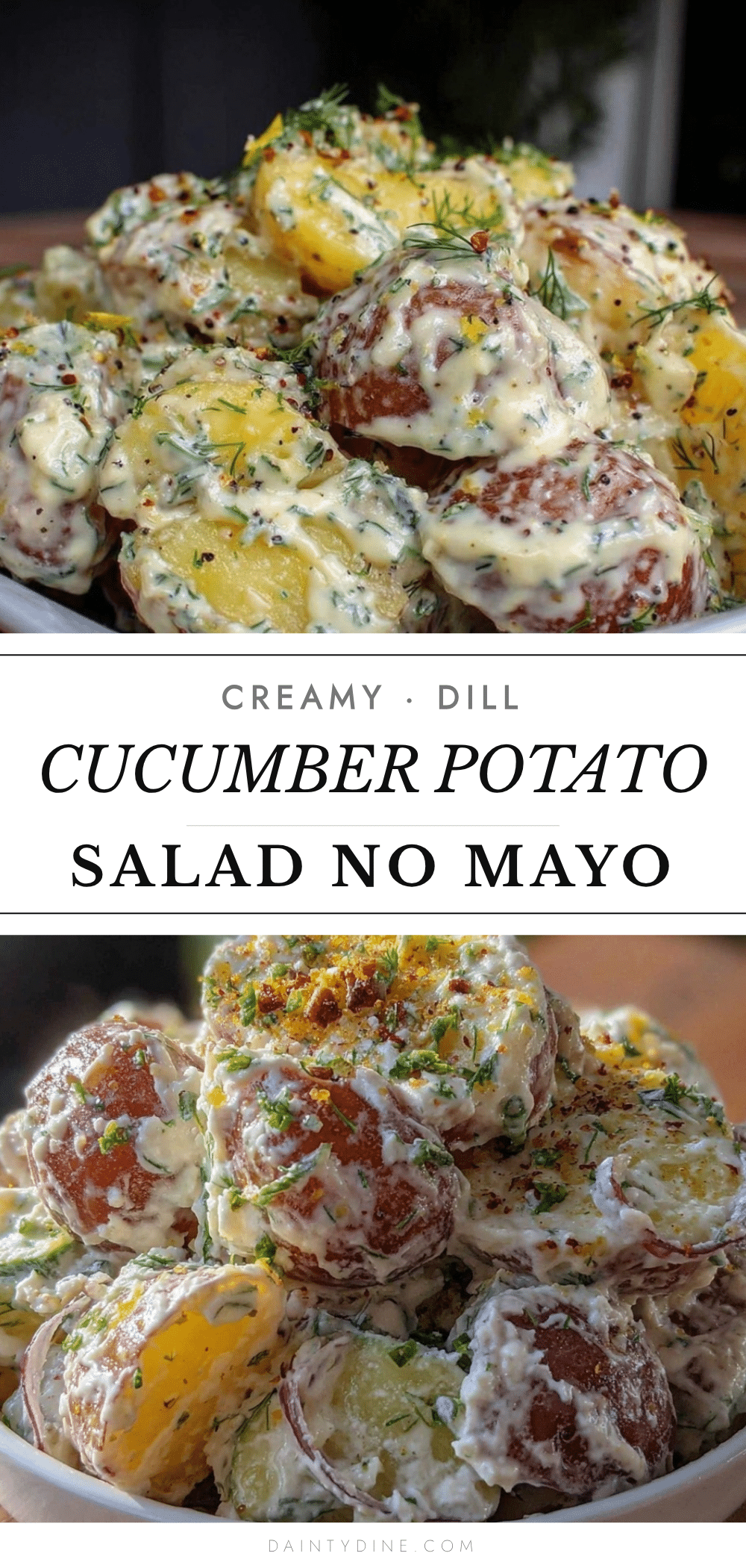 cucumber dill potato salad no mayo recipe