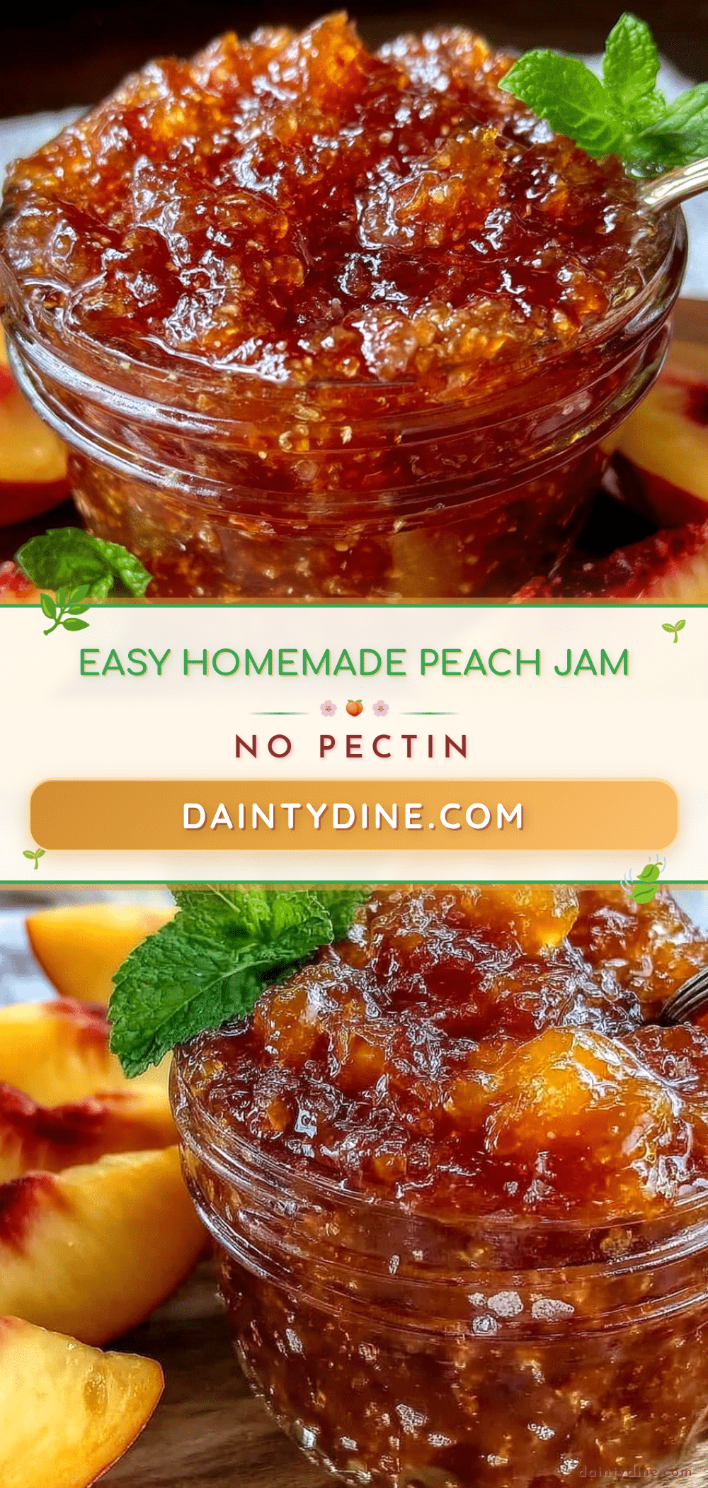 easy homemade peach jam without pectin recipe