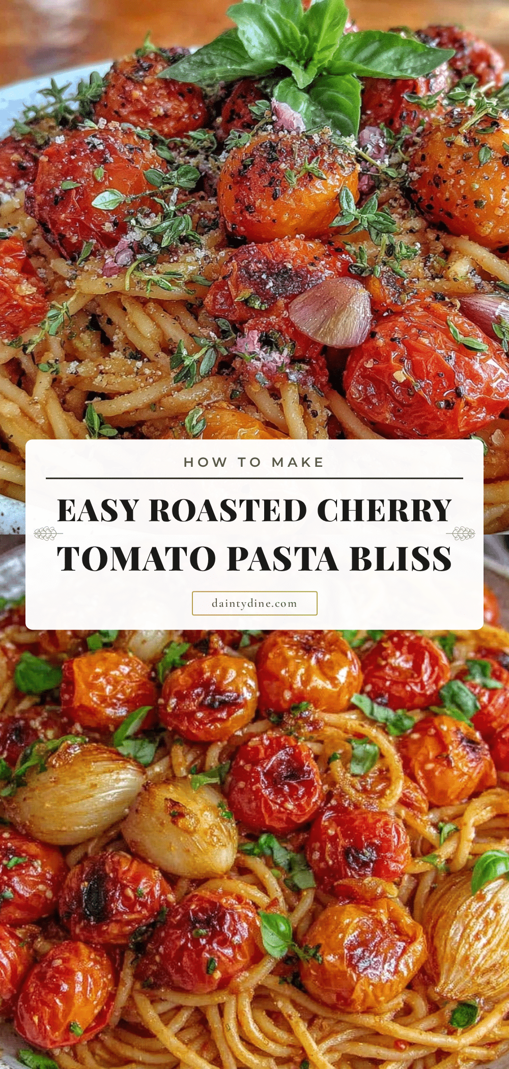 easy roasted cherry tomato pasta recipe