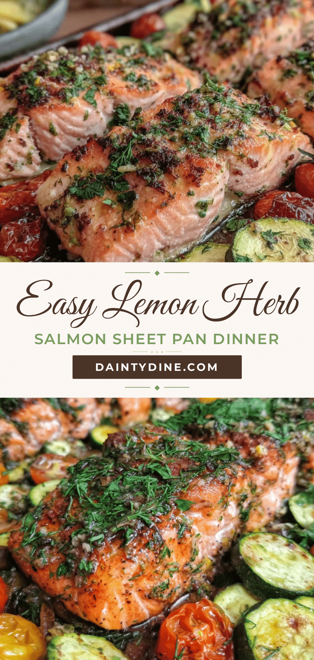 easy sheet pan lemon herb salmon recipe