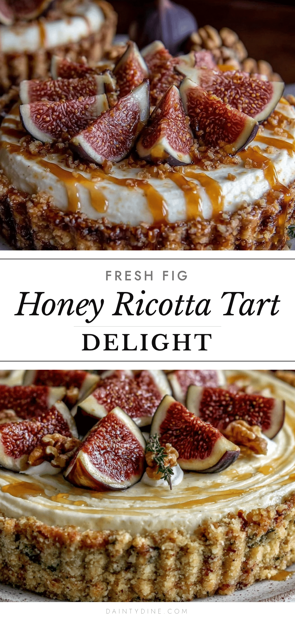 fresh fig and honey ricotta tart recipe