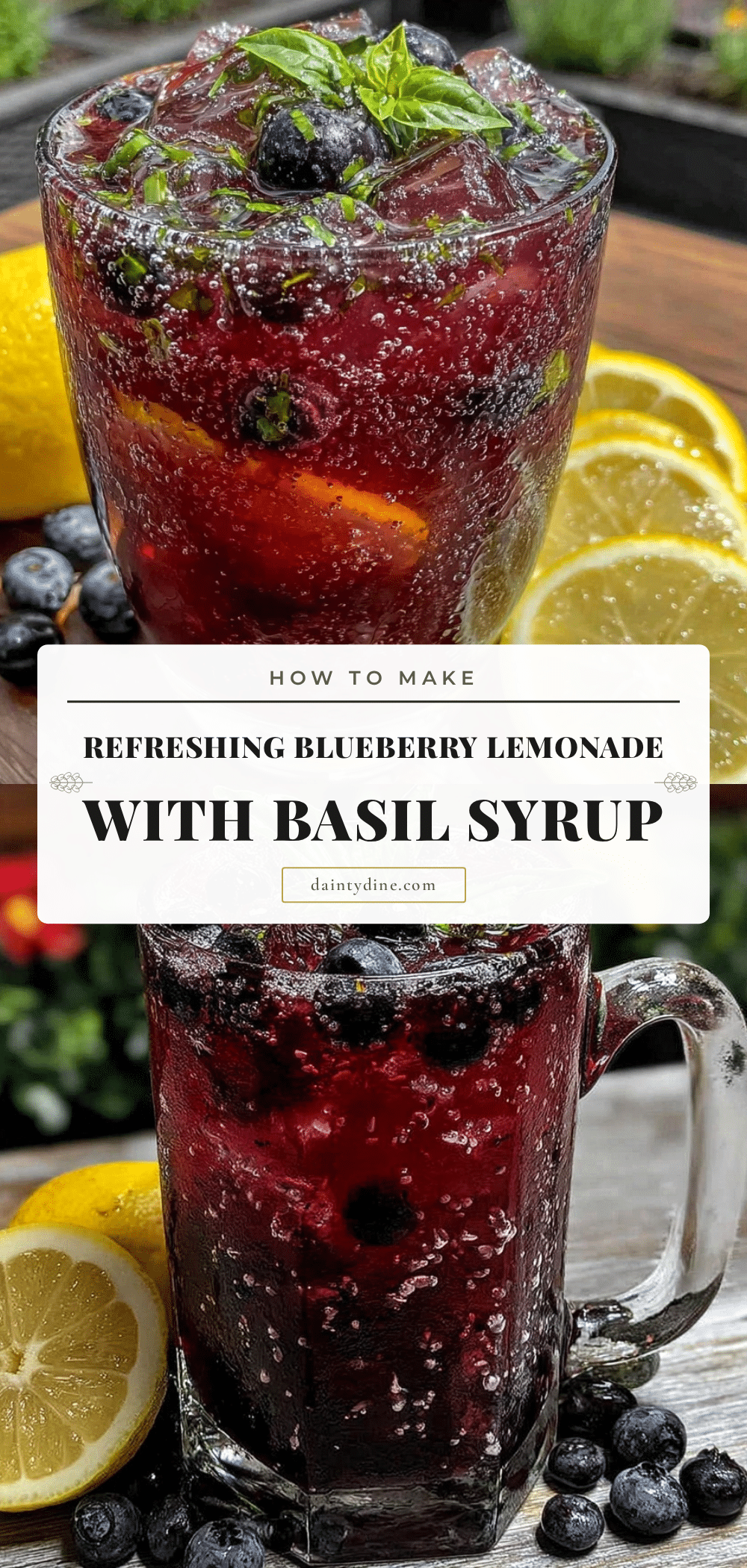fresh homemade blueberry lemonade recipe