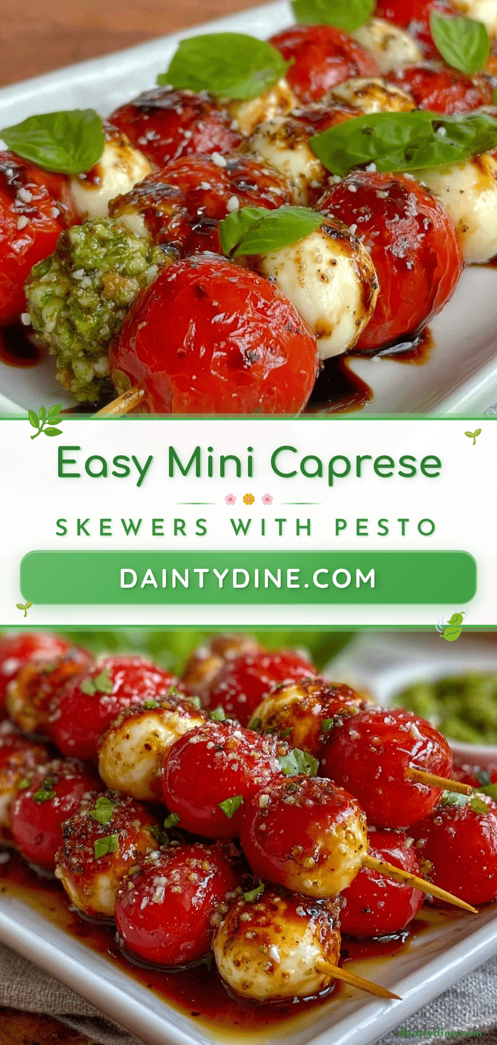 fresh mini caprese skewer recipe