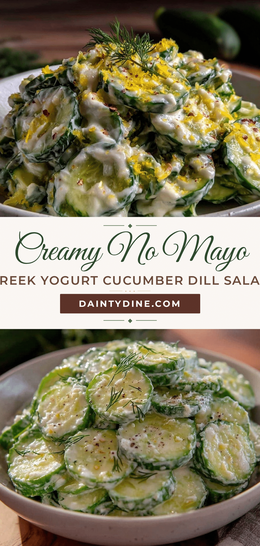 Greek yogurt cucumber dill salad recipe