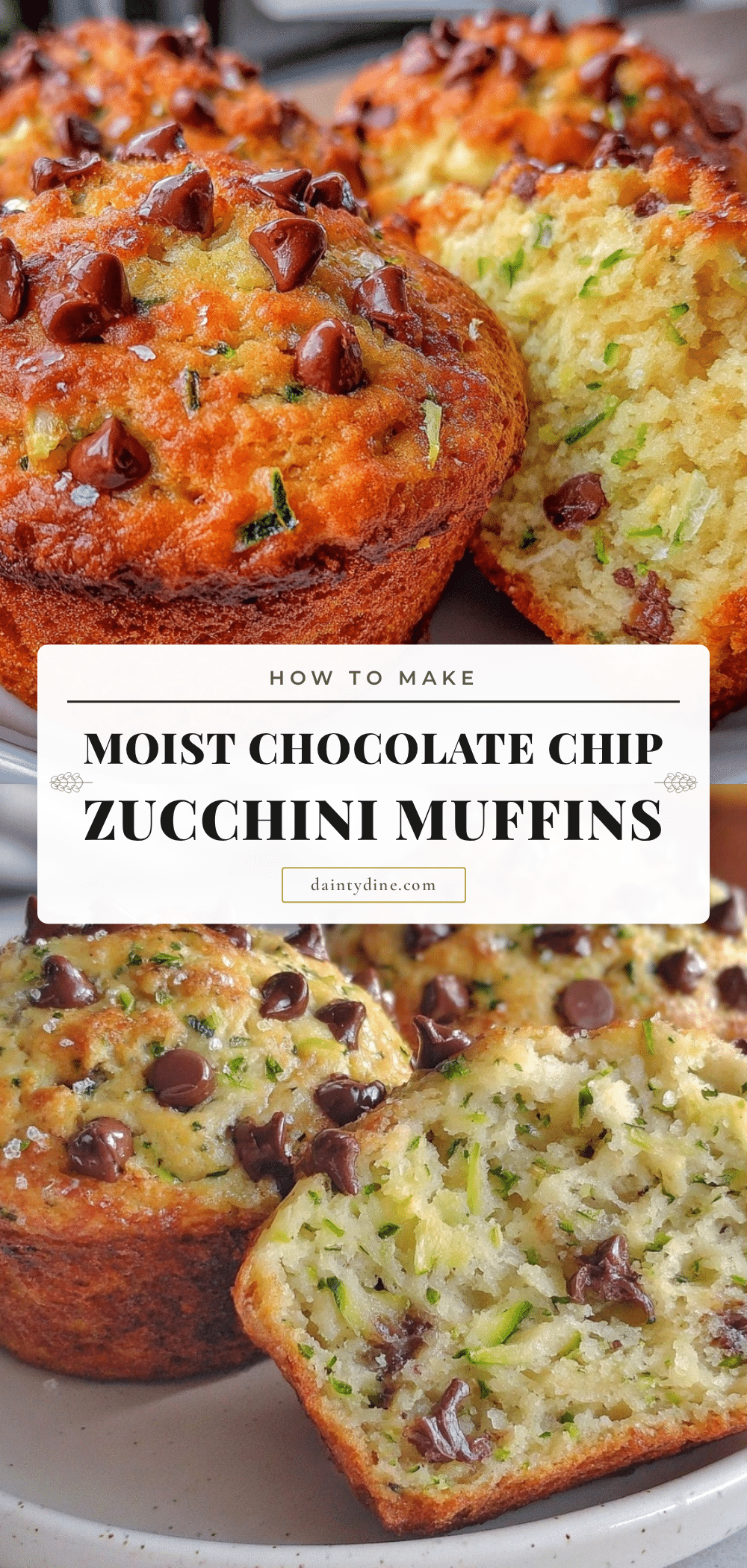 healthy chocolate chip zucchini muffins recipe