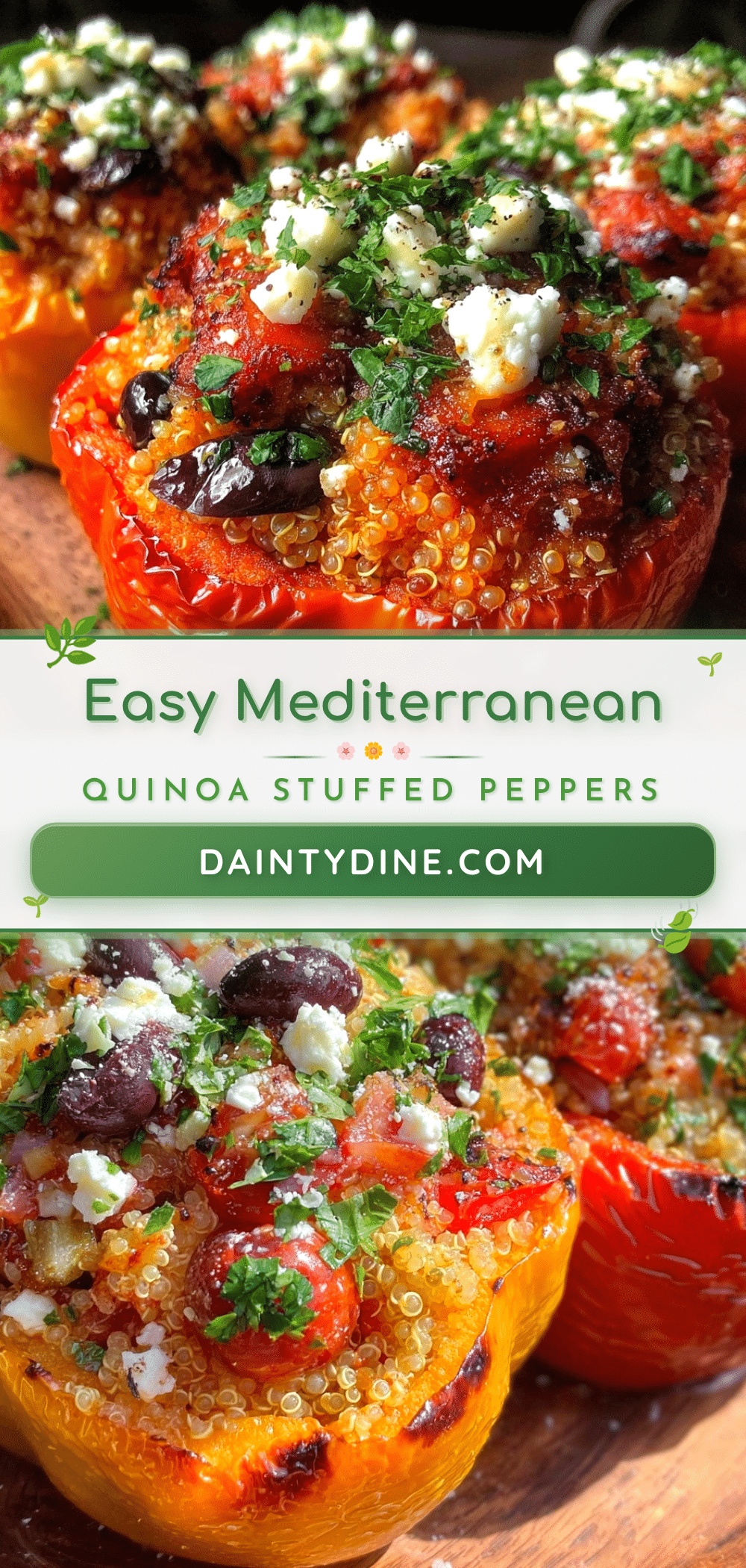 healthy mediterranean stuffed bell peppers recipe