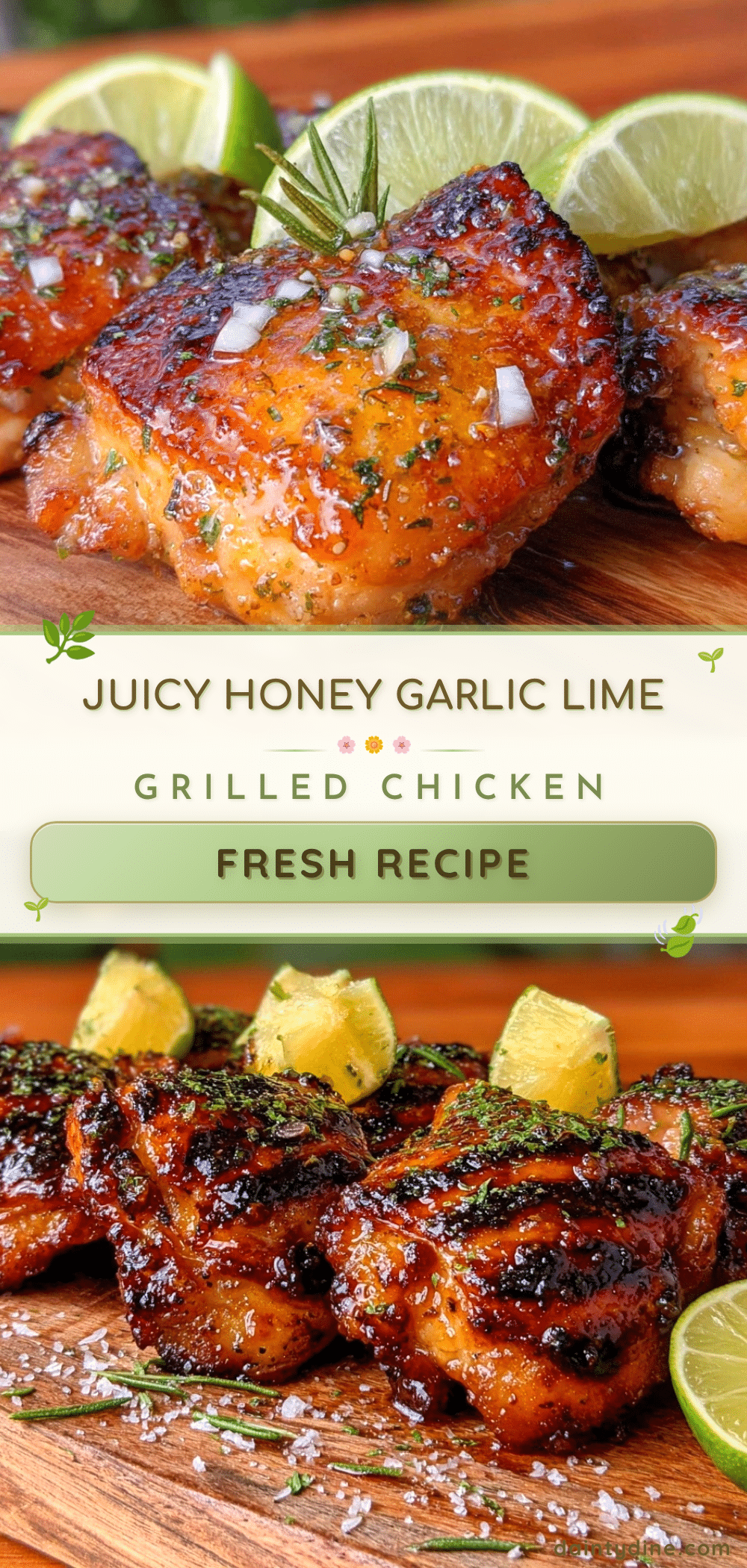 honey garlic lime grilled chicken thighs recipe