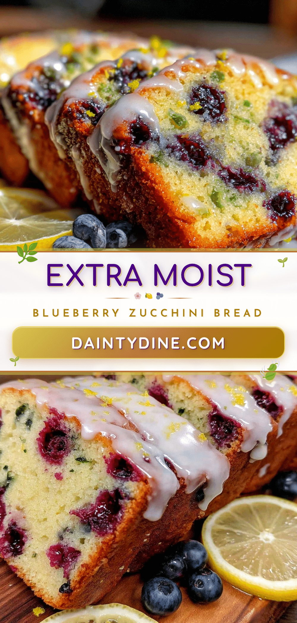 moist blueberry zucchini bread recipe