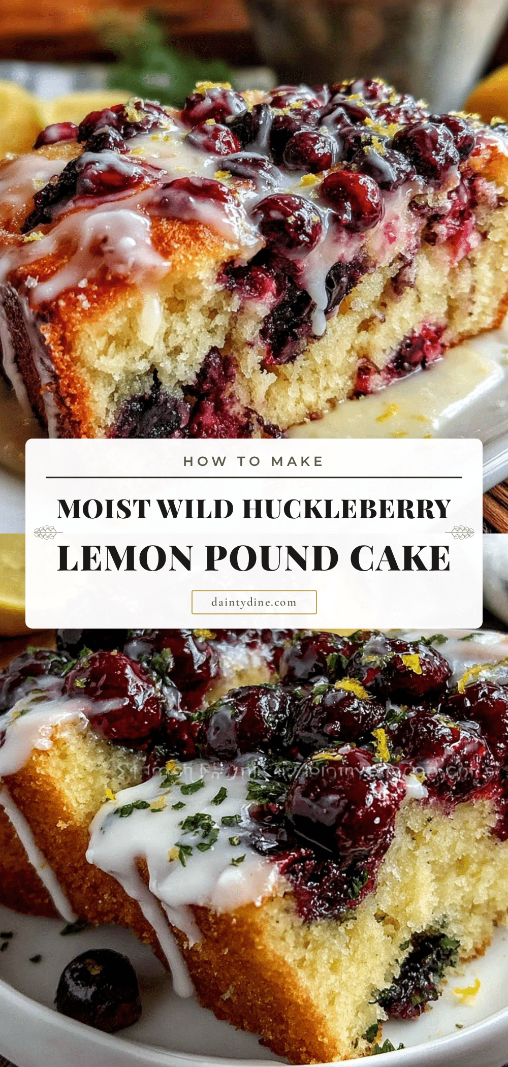 moist wild huckleberry lemon pound cake recipe