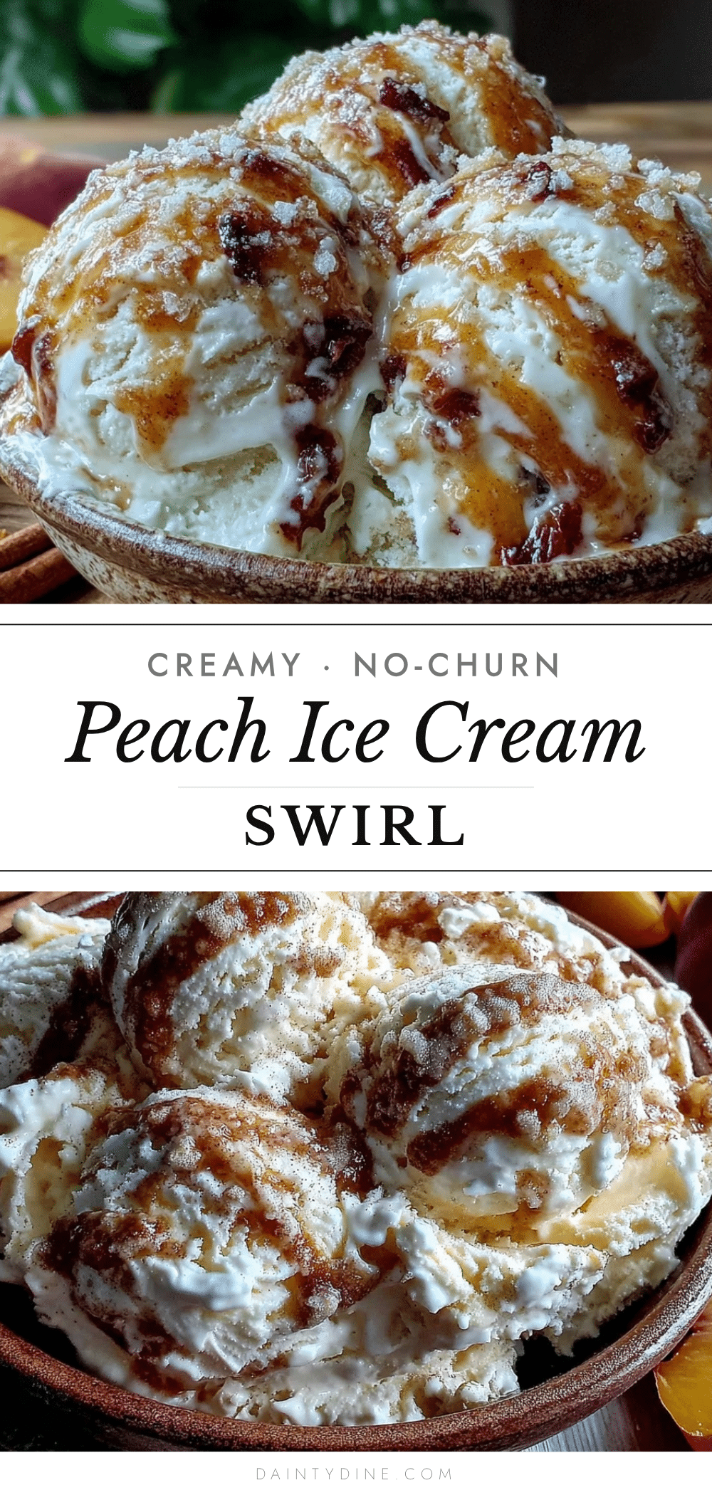 no-churn fresh peach ice cream recipe
