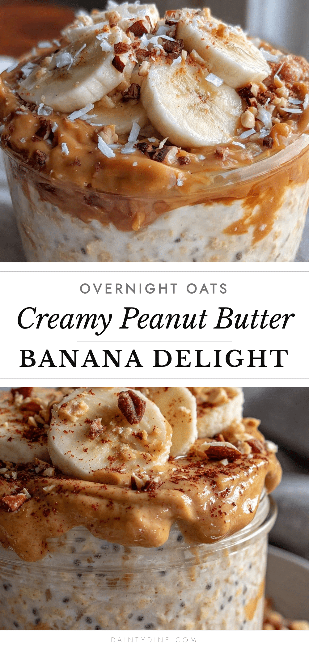 peanut butter banana overnight oats recipe