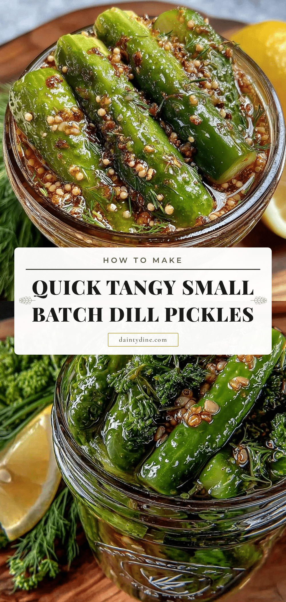 quick small batch refrigerator dill pickles recipe